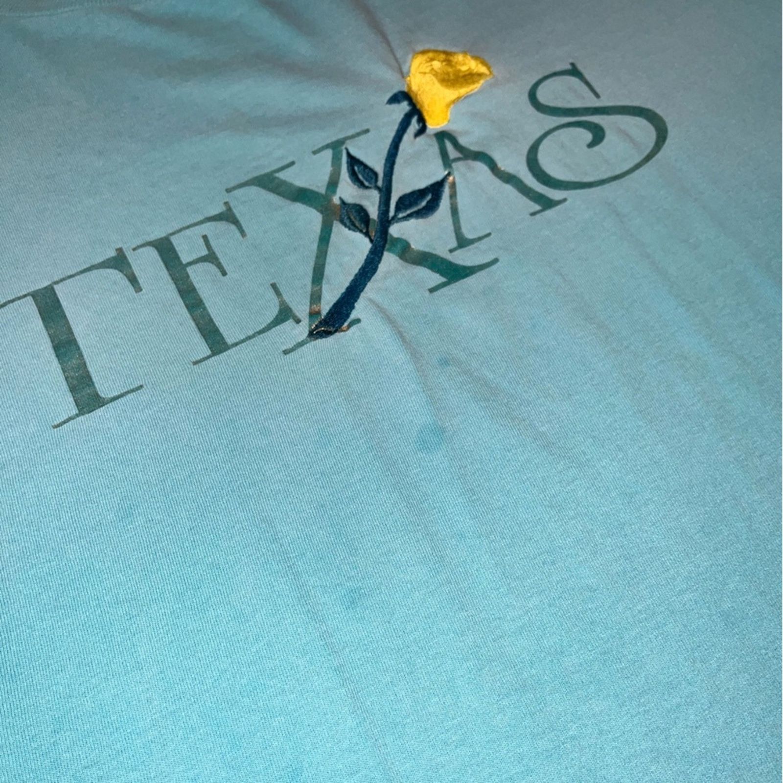 Delta Vintage Texas Yellow Rose Embroidered Graphic Tee Size US XL / EU 56 / 4 - 6 Thumbnail