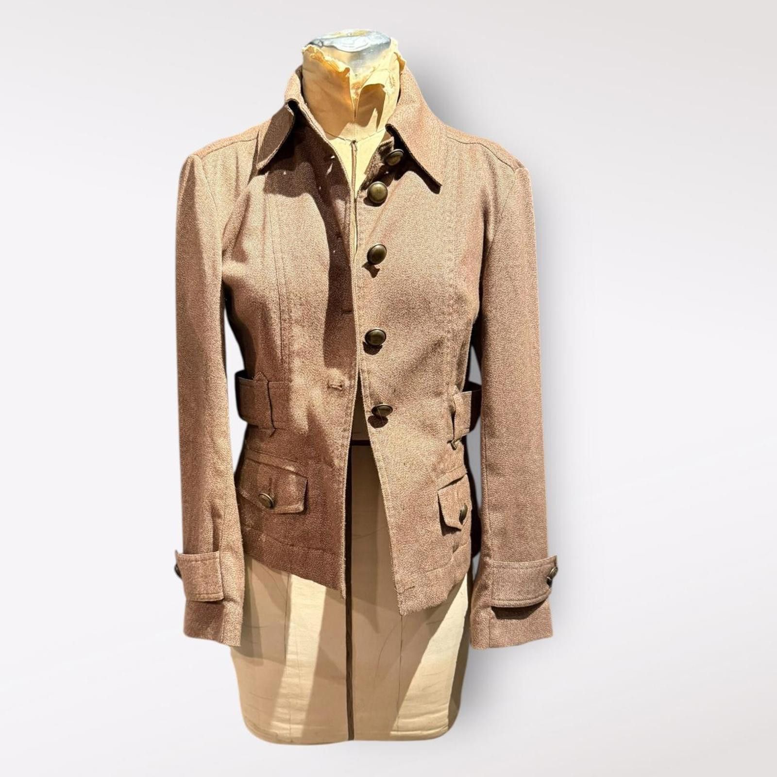 Michael Kors Michael Kors Brown Belted Jacket Size S Size S / US 4 / IT 40 - 1 Thumbnail