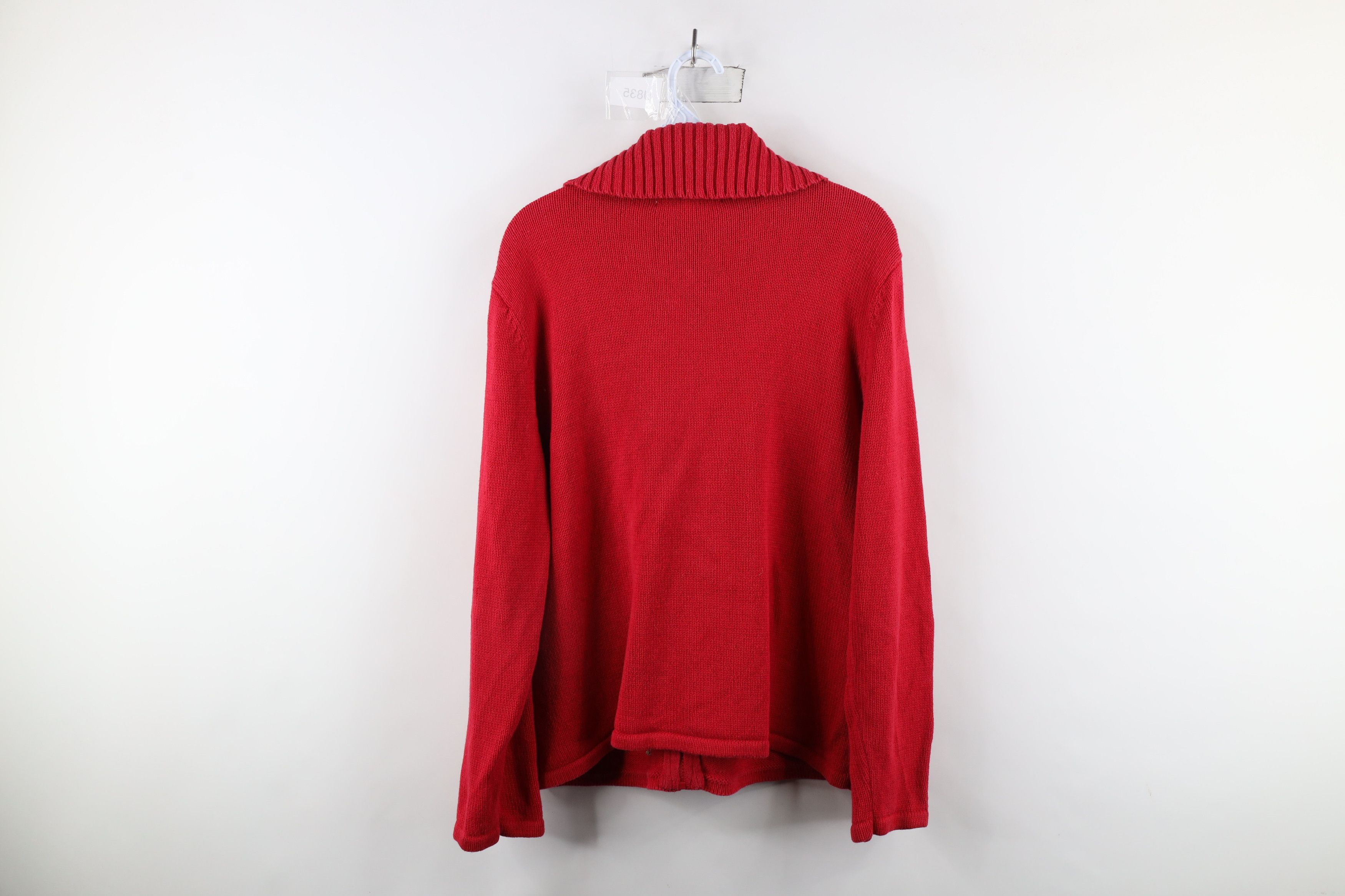 Vintage Vintage 90s Streetwear Knit Full Zip Cardigan Sweater Size XL / US 12-14 / IT 48-50 - 10 Thumbnail