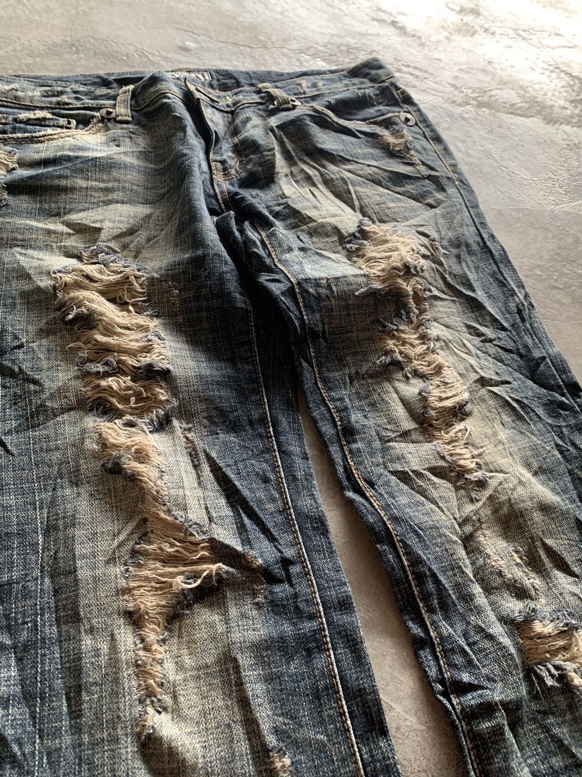If Six Was Nine × Japanese Brand flare distressed punk grunge style inspired japanese denim Size 32" / US 10 / IT 46 - 12 Thumbnail