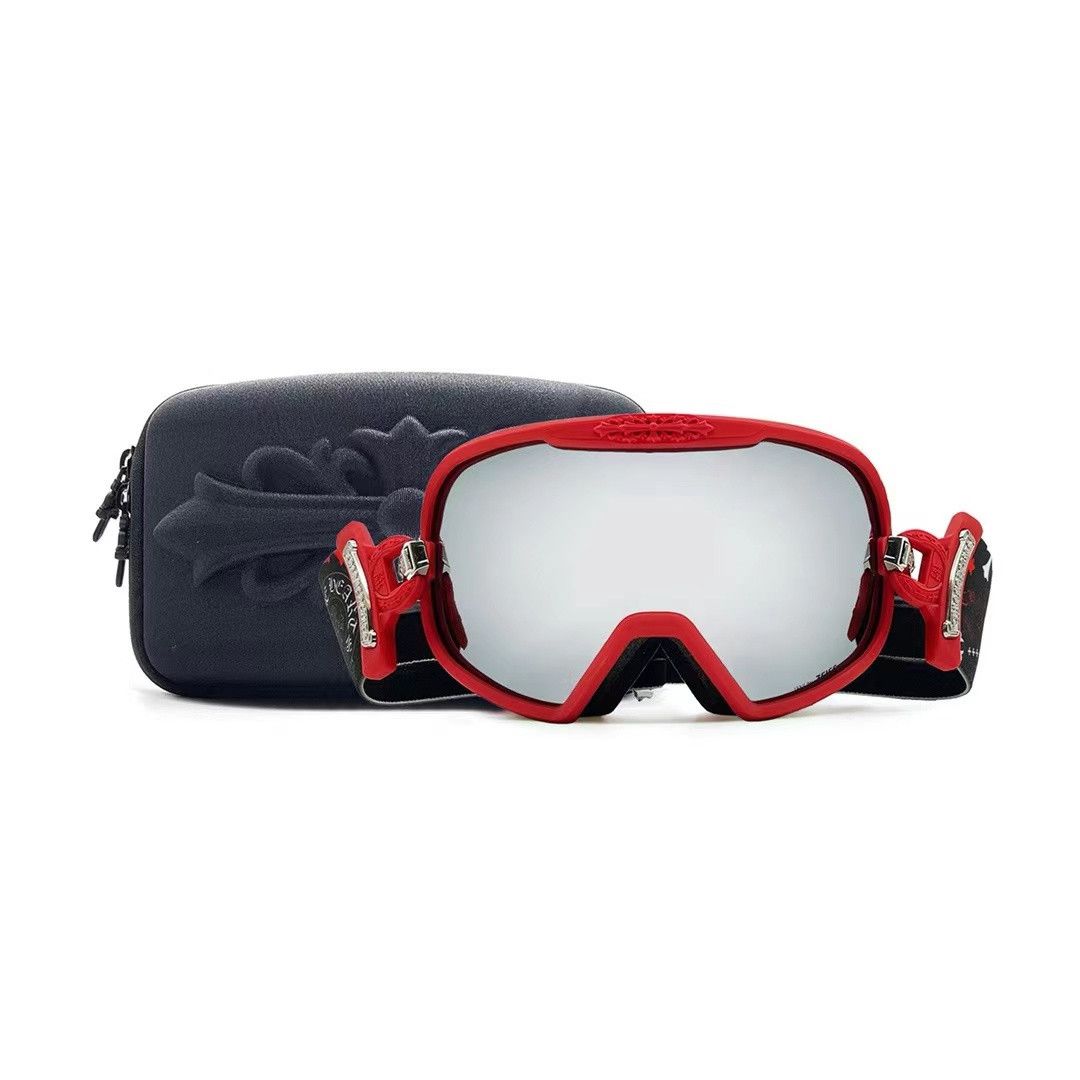 Chrome Hearts Chrome Hearts SILVER MORNING Red Ski Goggles Size ONE SIZE - 6 Thumbnail