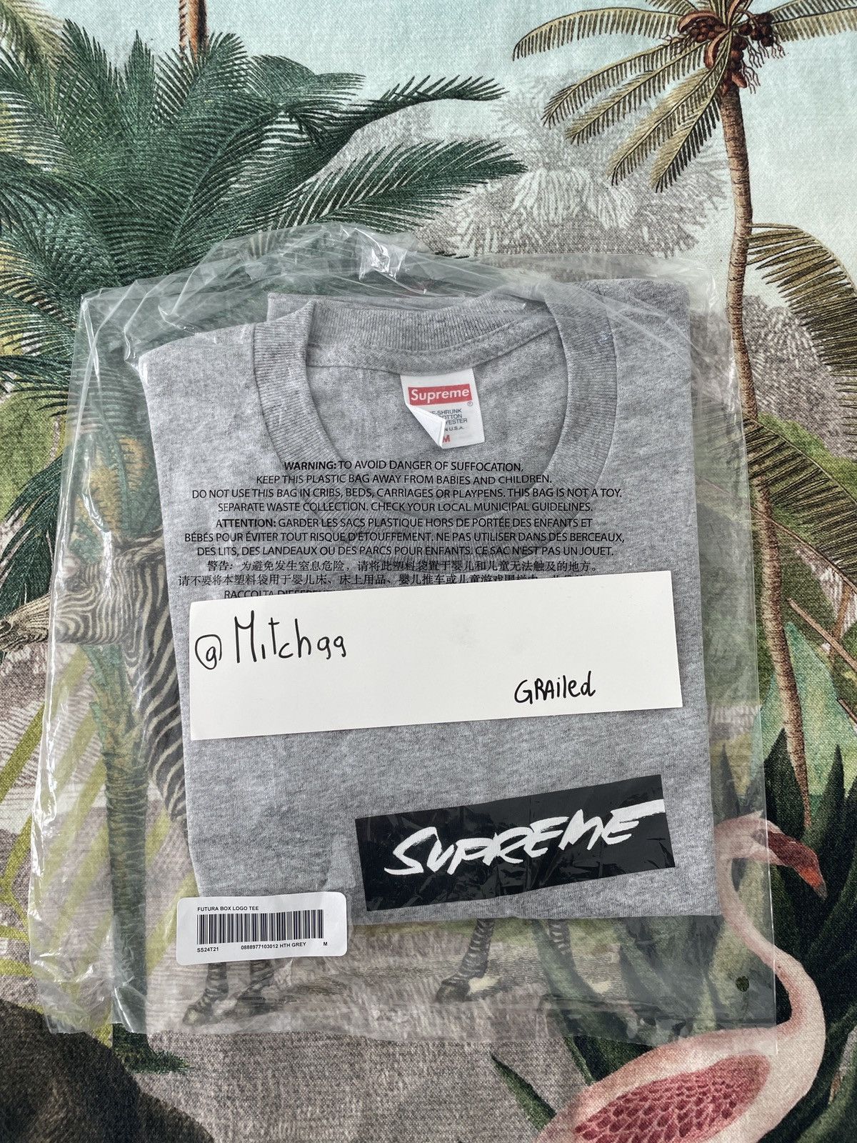image of Futura Box Logo in Grey, Men's (Size Medium)