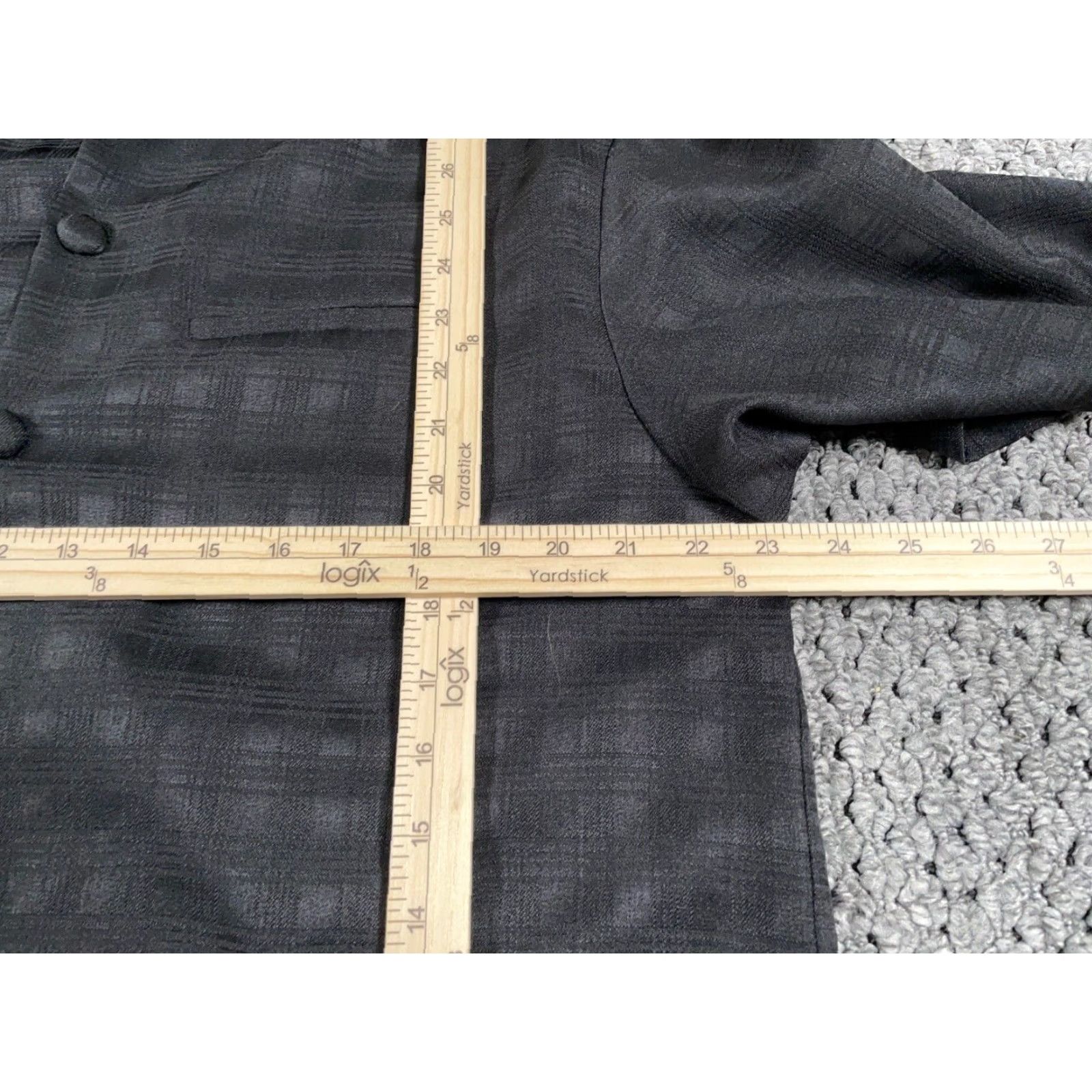 Vintage VTG Vintage Dad Style Shirt Adult Large Black Tonal Check Front Pockets Sopranos Shirt Men Large Black Check Pockets 80s Retro Size US L / EU 52-54 / 3 - 5 Thumbnail