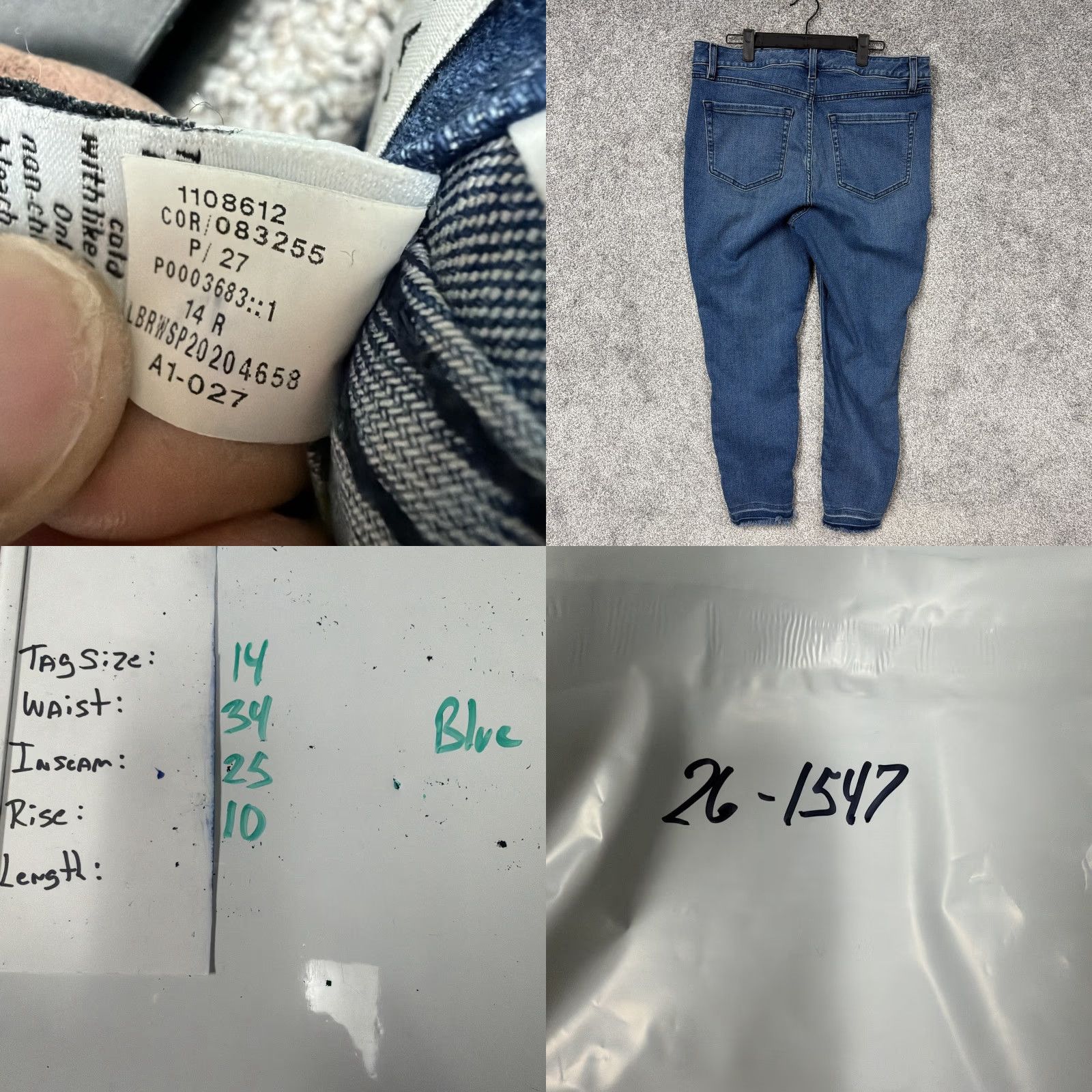 Vintage Lane Bryant Jeans Womens 14 Blue Signature Fit Mid Rise Skinny Stretch Denim 5-Pocket Distressed Pocketed Slim Inseam 25in Cotton Blend N/A N/A Size 36" / US 14 / IT 50 - 9 Thumbnail