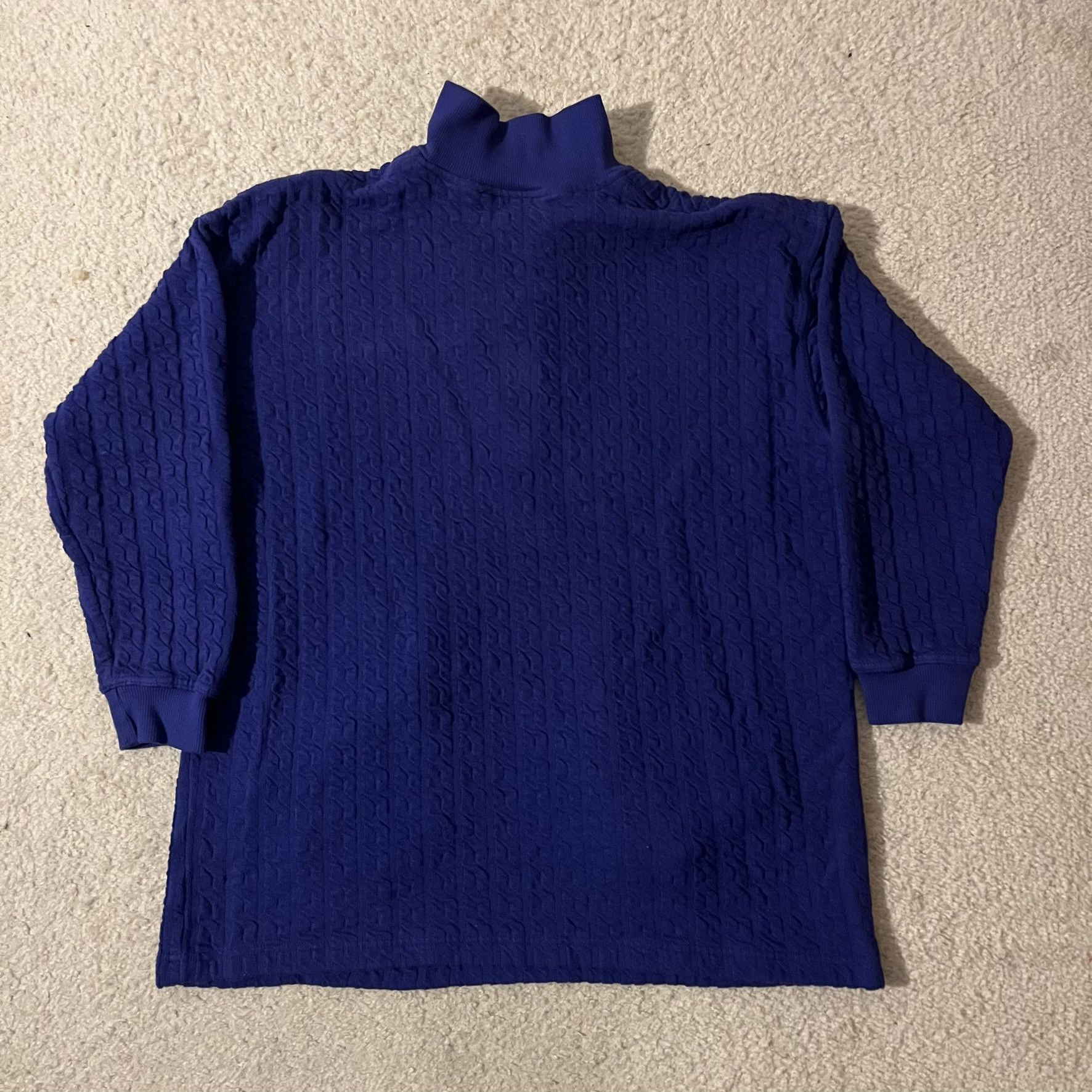 Other Classiques Sport Petites Indigo Gold Accent Quarter Sweater Size M / US 6-8 / IT 42-44 - 2 Thumbnail