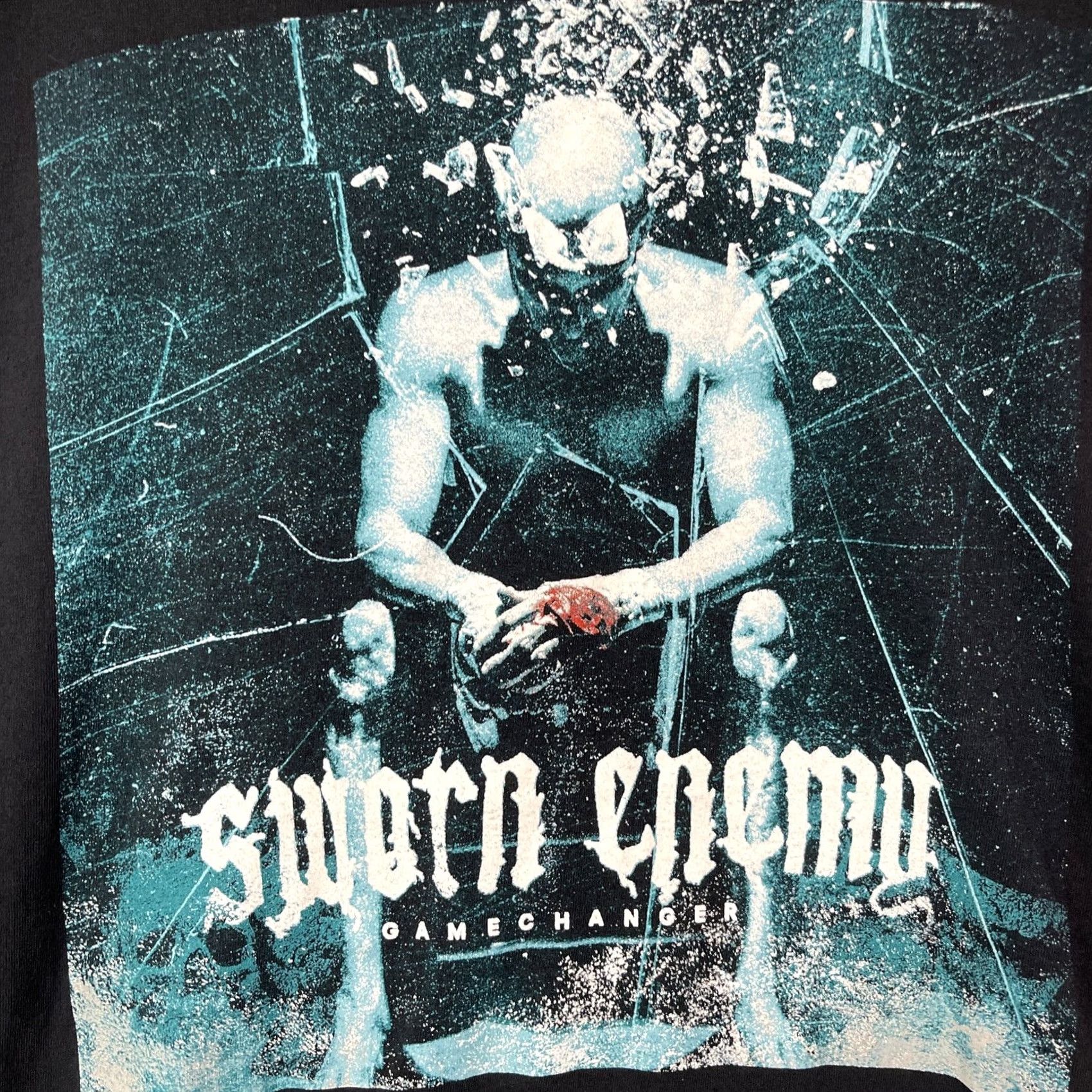 Gildan Sworn Enemy Shirt Mens Large Black Gamechanger NY Punk Band Step The Fcuk NYHC Size US L / EU 52-54 / 3 - 4 Thumbnail