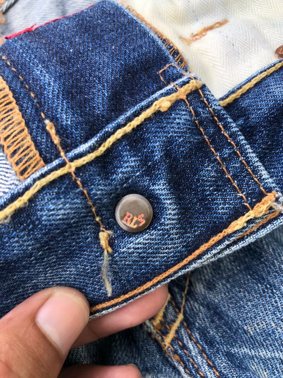 Polo Ralph Lauren × RRL Ralph Lauren × Vintage Polo by Ralph Lauren Denim Jeans Distressed Size US 33 - 8 Thumbnail