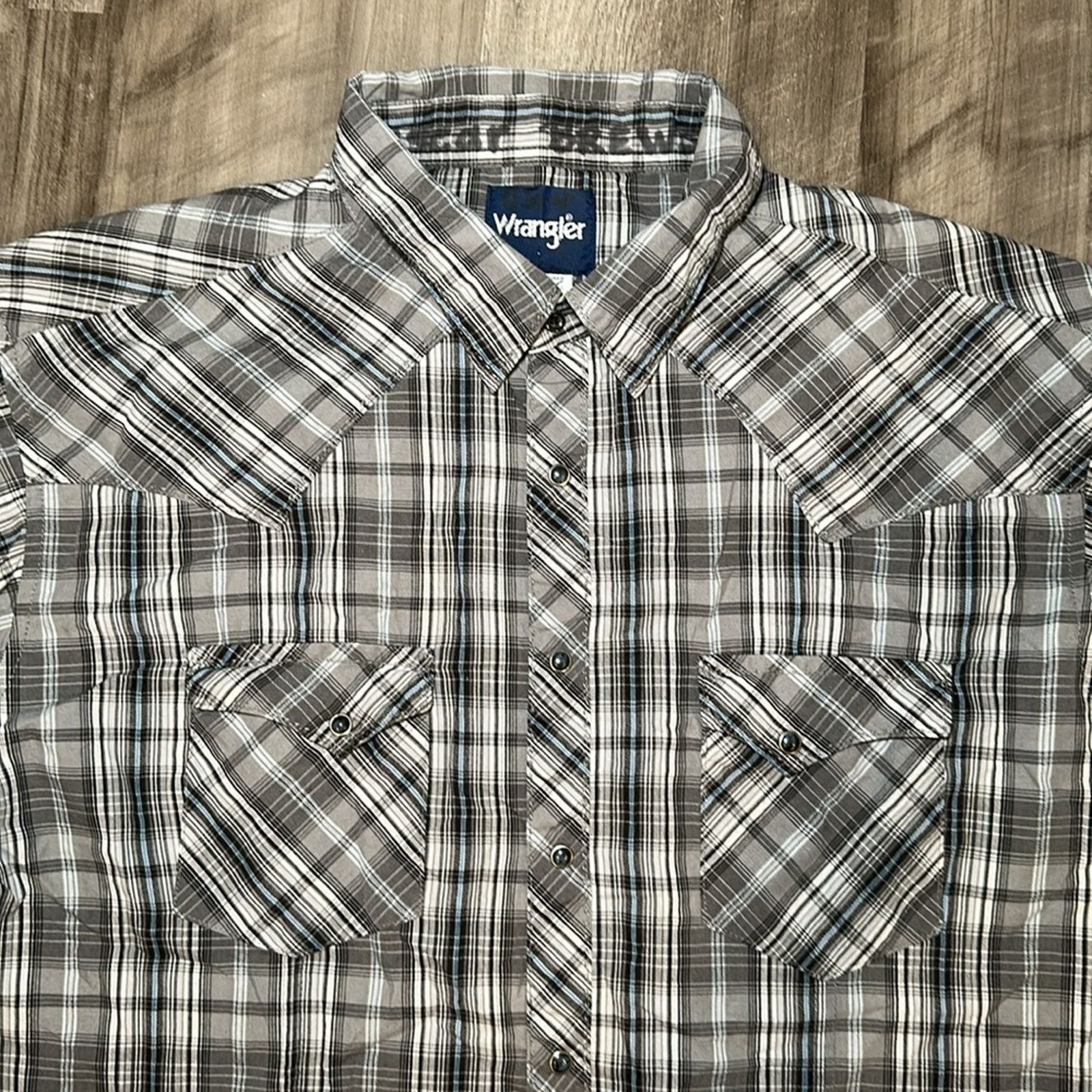 Wrangler Wrangler Western Long Sleeve Pearl Snap Button - XLT Size US XL / EU 56 / 4 - 5 Thumbnail