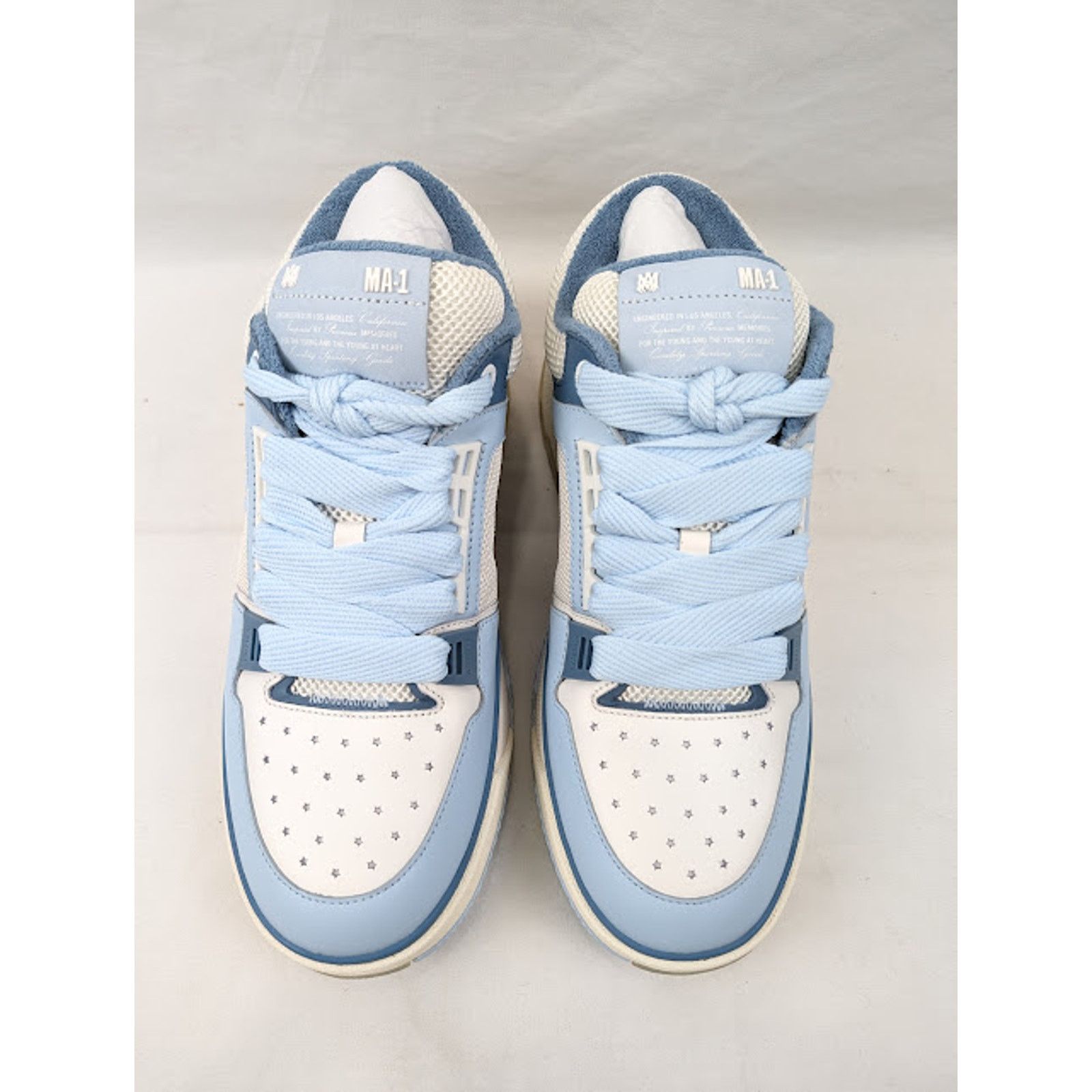 Amiri o1rshd1 MA-1 Low-Top Sneakers in Alabaster Blue Size US 8 / EU 41 - 16 Thumbnail