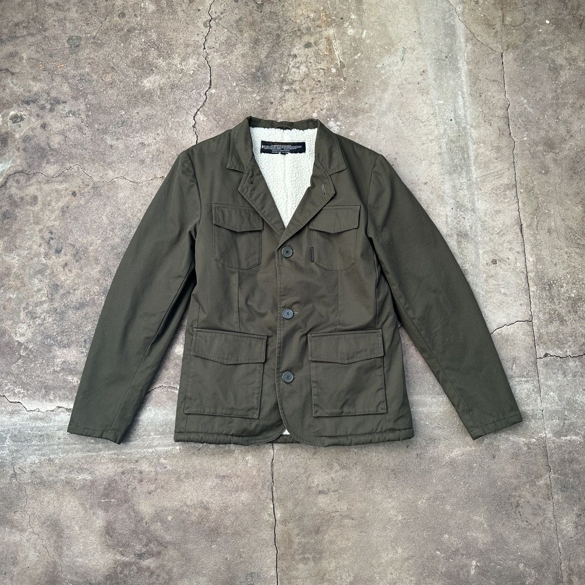 Vintage Dunderdon Sherpa Olive Jacket Size US L / EU 52-54 / 3 - 1 Thumbnail