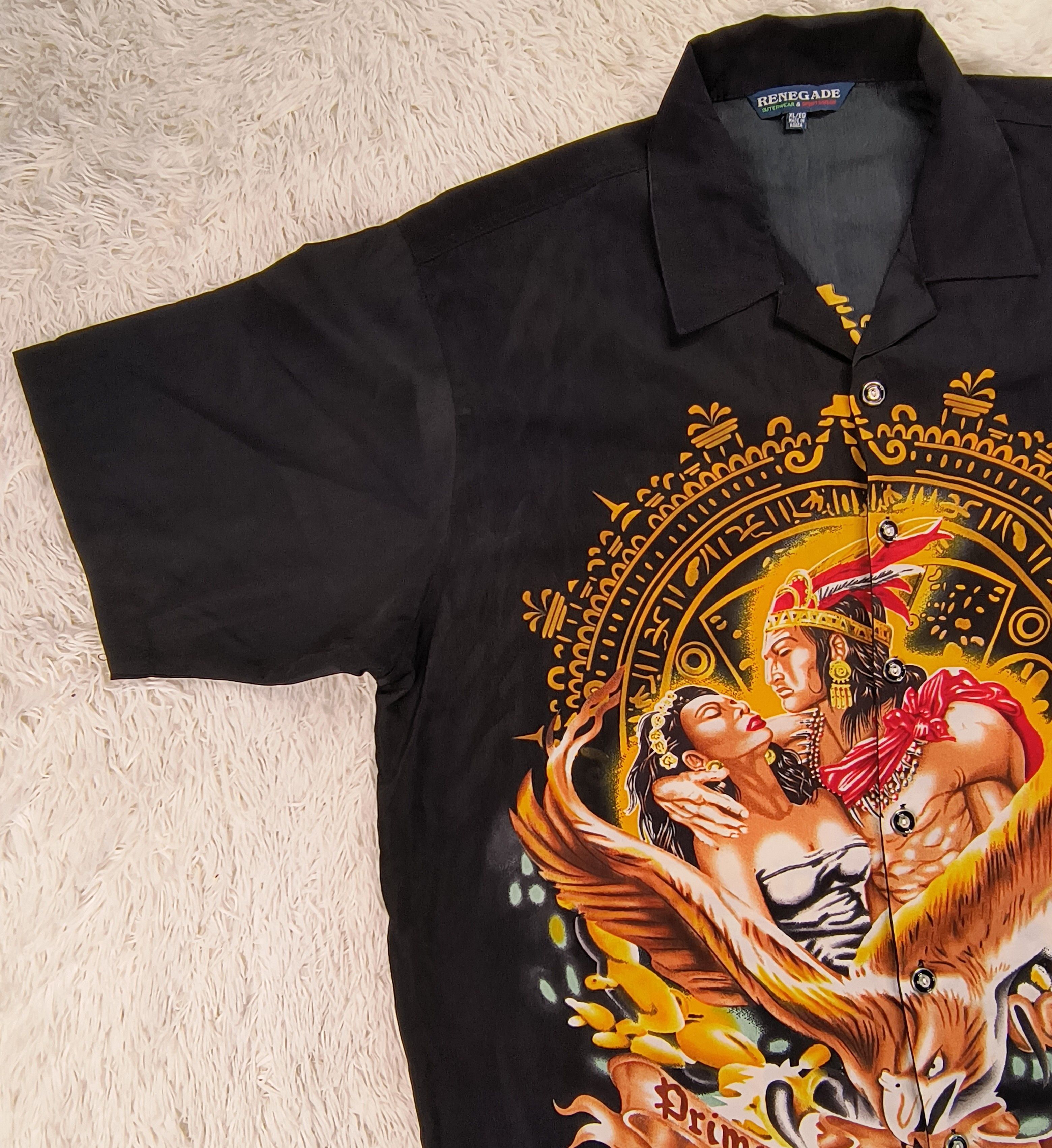 Vintage Popocatepetl and Iztaccihuatl 90s button up shirt