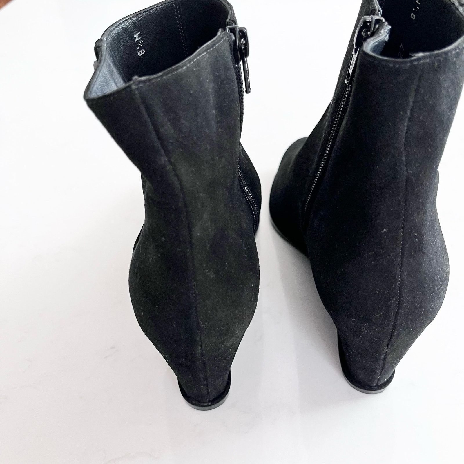 Stuart Weitzman STUART WEITZMAN black 'Sidetrack' suede wedge ANKLE BOOTS Size US 8.5 / IT 38.5 - 4 Thumbnail