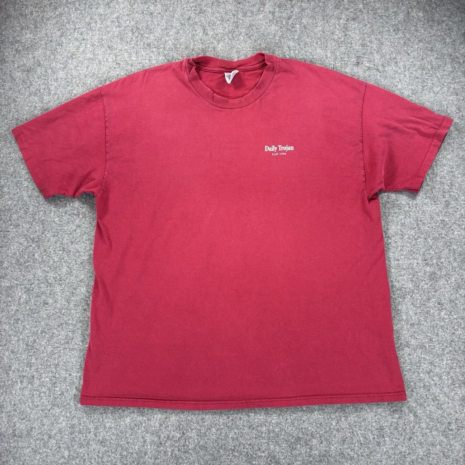 Hanes Vintage 1996 USC Daily Trojan Hanes Beefy-T Red Shirt XXL Size US XXL / EU 58 / 5 - 2 Thumbnail