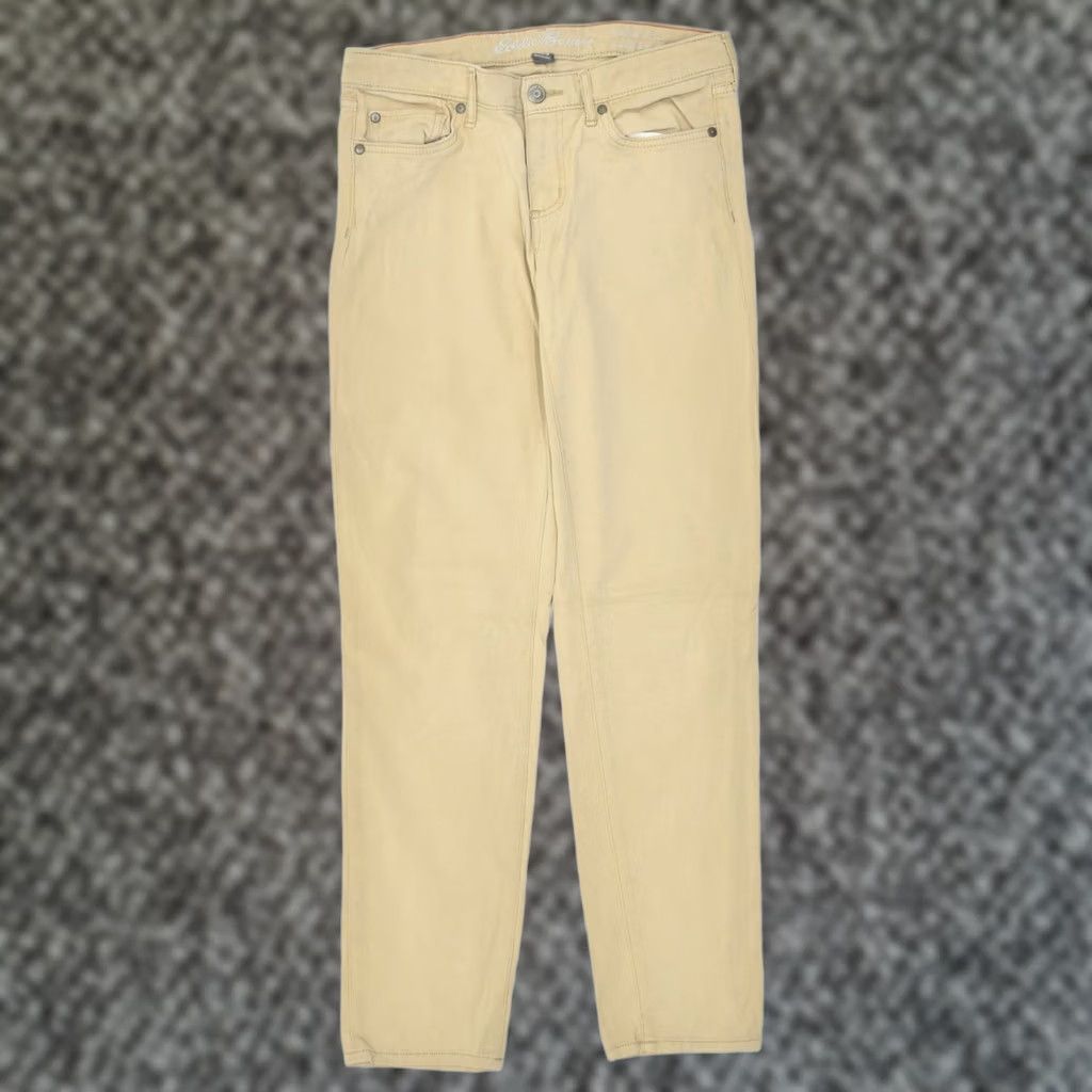 Eddie Bauer EDDIE BAUER Trousers Womens US 6 Small W30 L29 Beige Cotton Slim Casual DE10 Size 30" / US 8 / IT 44 - 1 Thumbnail
