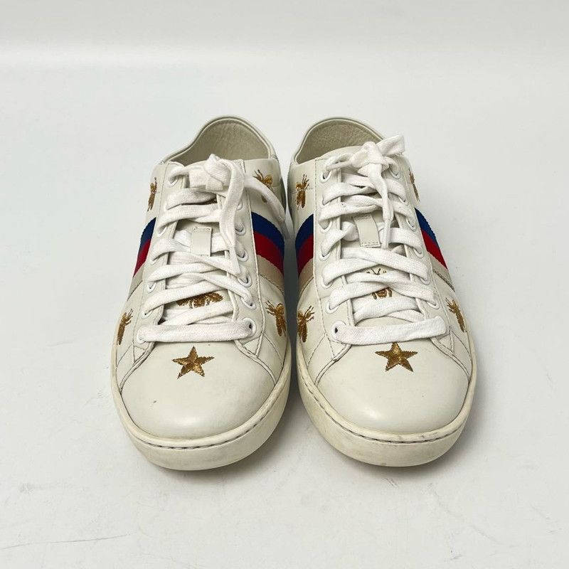 Gucci Gucci Ace Bee and Star Fashion Sneakers 0079 Size US 6 / IT 36 - 1 Thumbnail