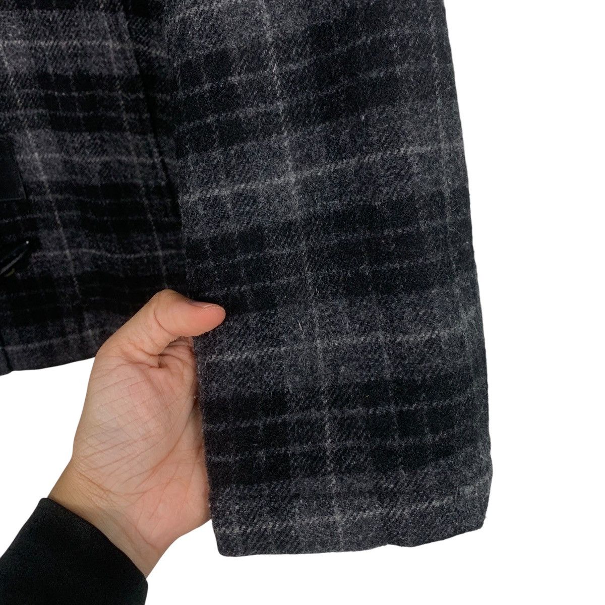 Katharine Hamnett London HAMNETT Coat Checked Wool Duffle Coat #1796-C15 Size US M / EU 48-50 / 2 - 14 Thumbnail
