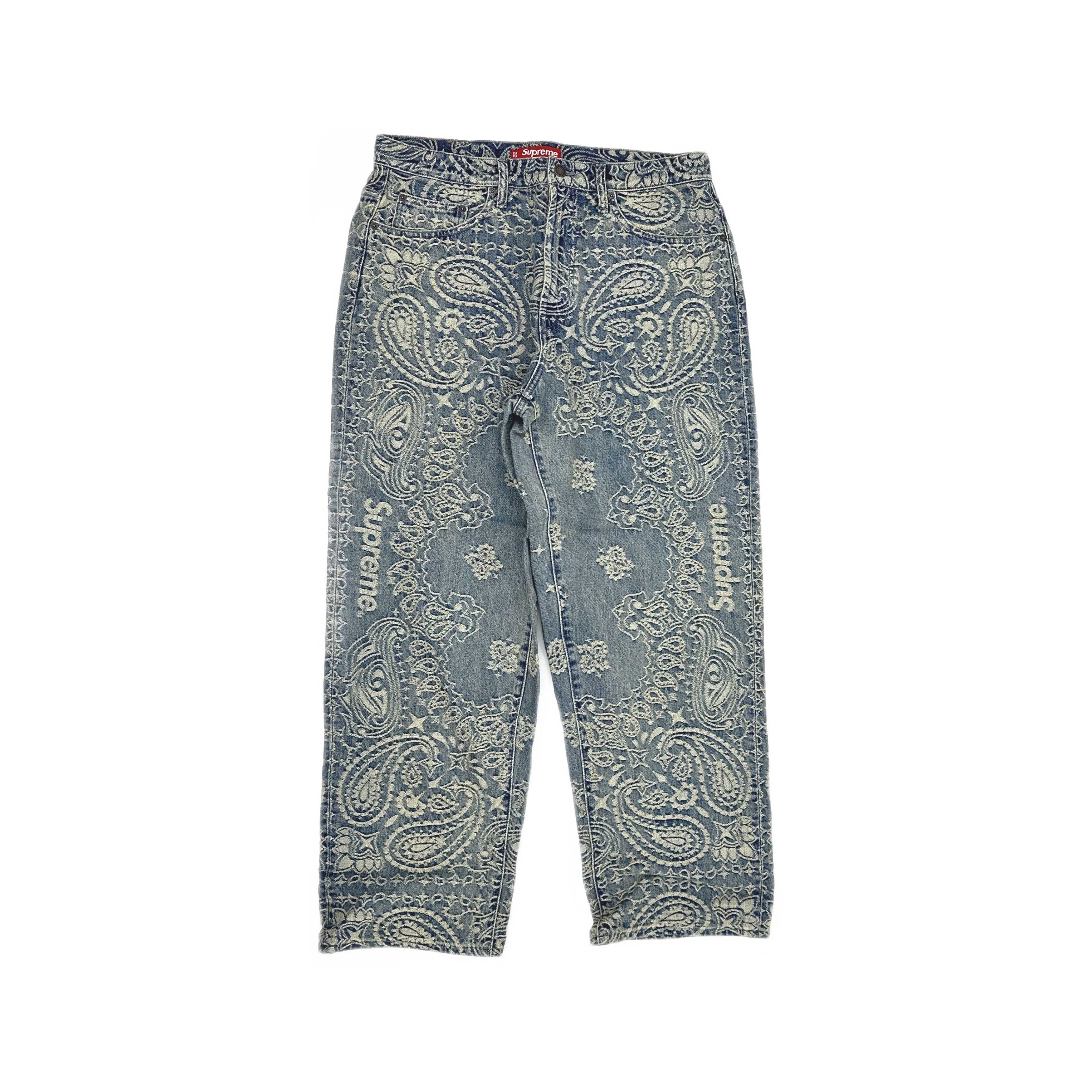 Supreme Supreme Checks Embroidered Denim Jeans | Grailed