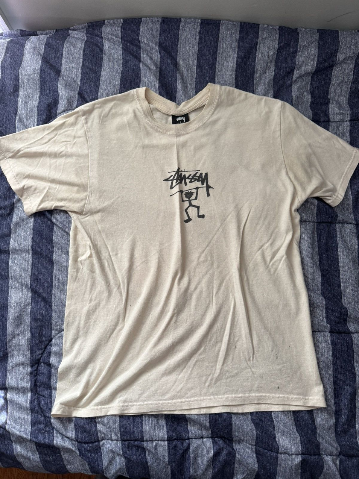 【STUSSY VINTAGE】Stussy Totem Warrior Tee Stussy Vintage 90' STUSSY WARRIOR MAN Stickman Tribe Tee