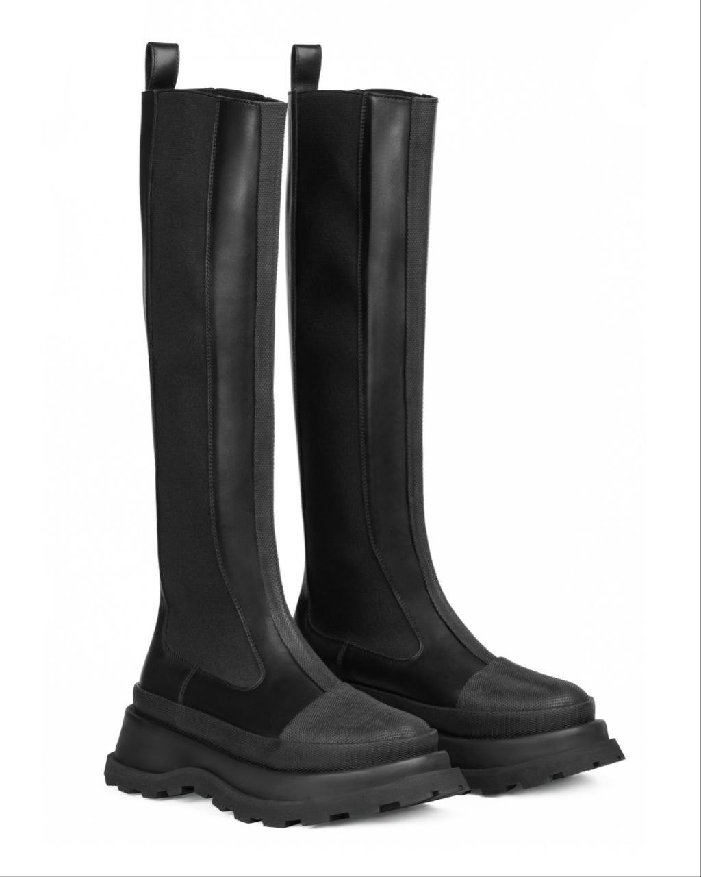 Jil Sander JIL SANDER leather knee chelsea boots Size US 9 / IT 39 - 1 Thumbnail