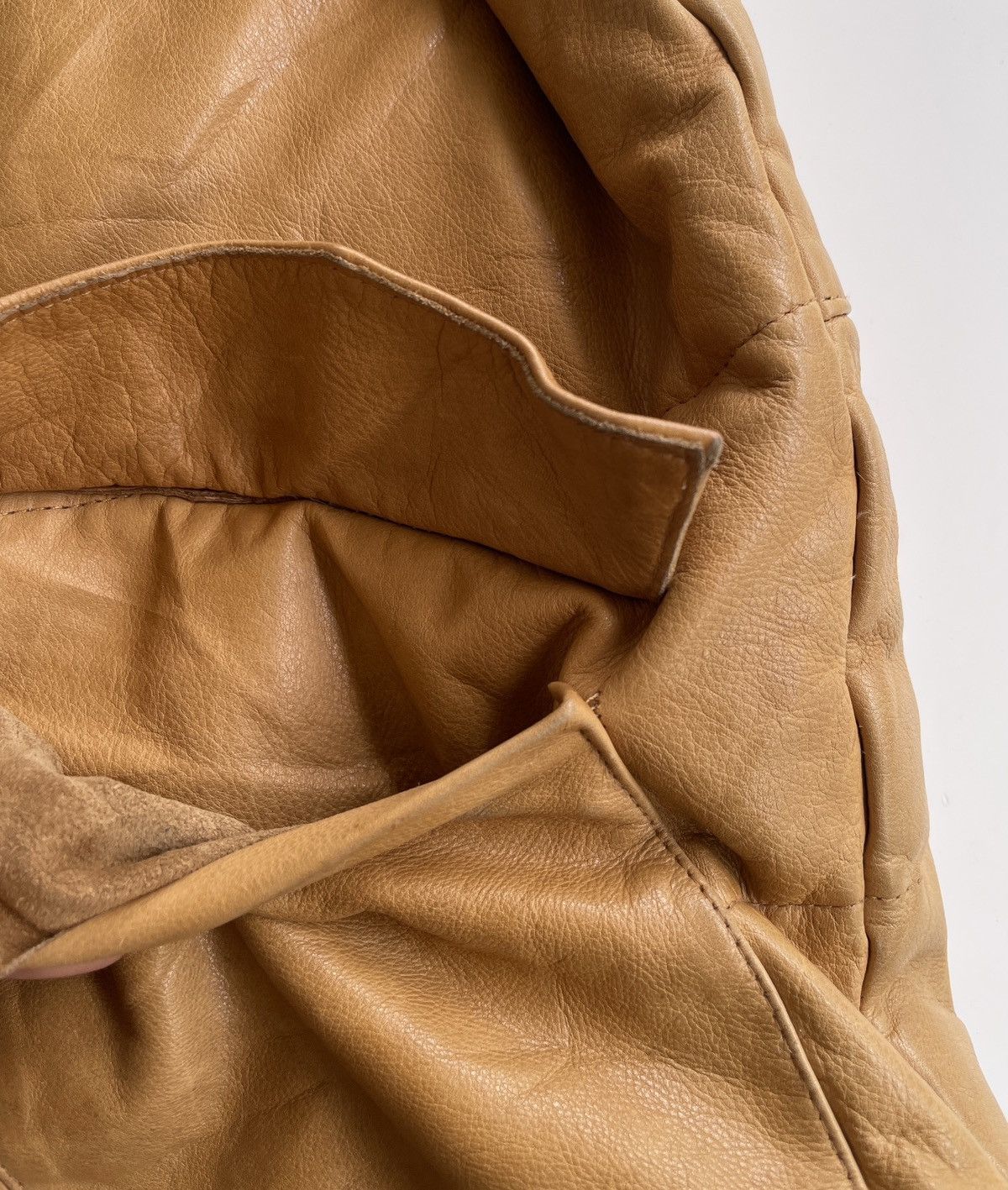 Vintage 80s Vent Couvert Leather Down Jacket Size US L / EU 52-54 / 3 - 9 Thumbnail