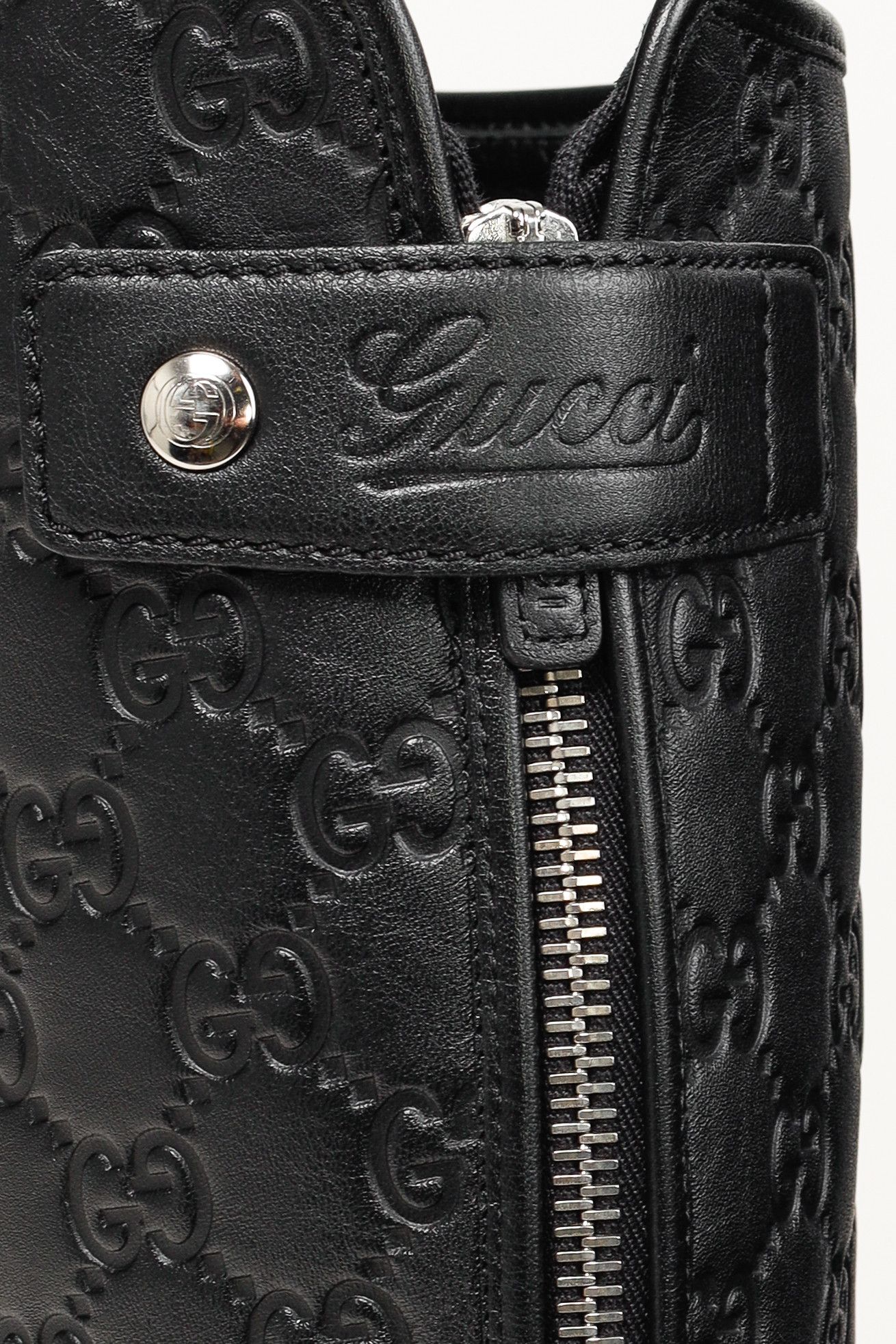 Gucci Gucci Maud Nero Guccissima Leather Knee-High Riding Boots Size US 8.5 / IT 38.5 - 9 Thumbnail