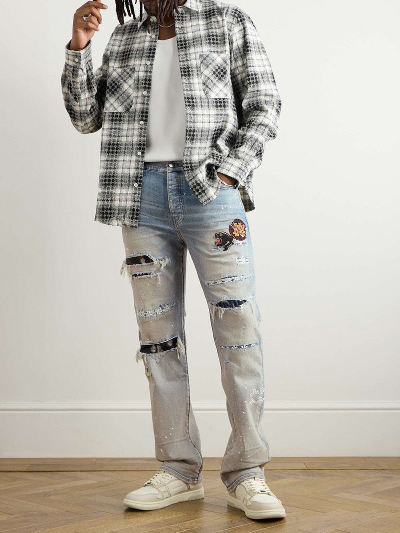 Amiri oc11z0126 Skinny-Fit Distressed Paint-Splattered Jeans Size US 30 / EU 46 - 2 Thumbnail