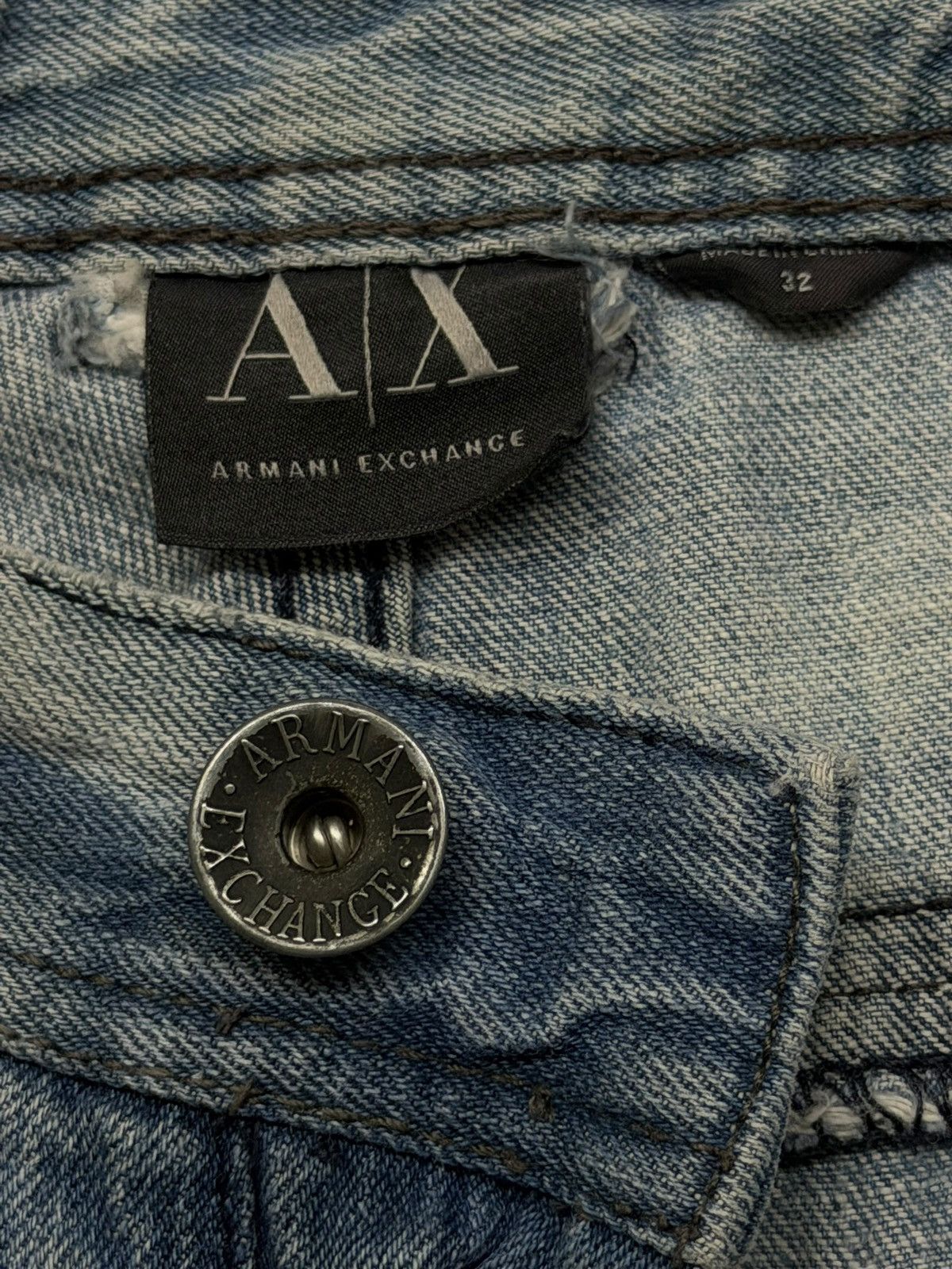 Armani Exchange Vintage Y2K Armani Exchange A|X Bleach Jeans | Faded | W33 Size US 33 - 11 Thumbnail