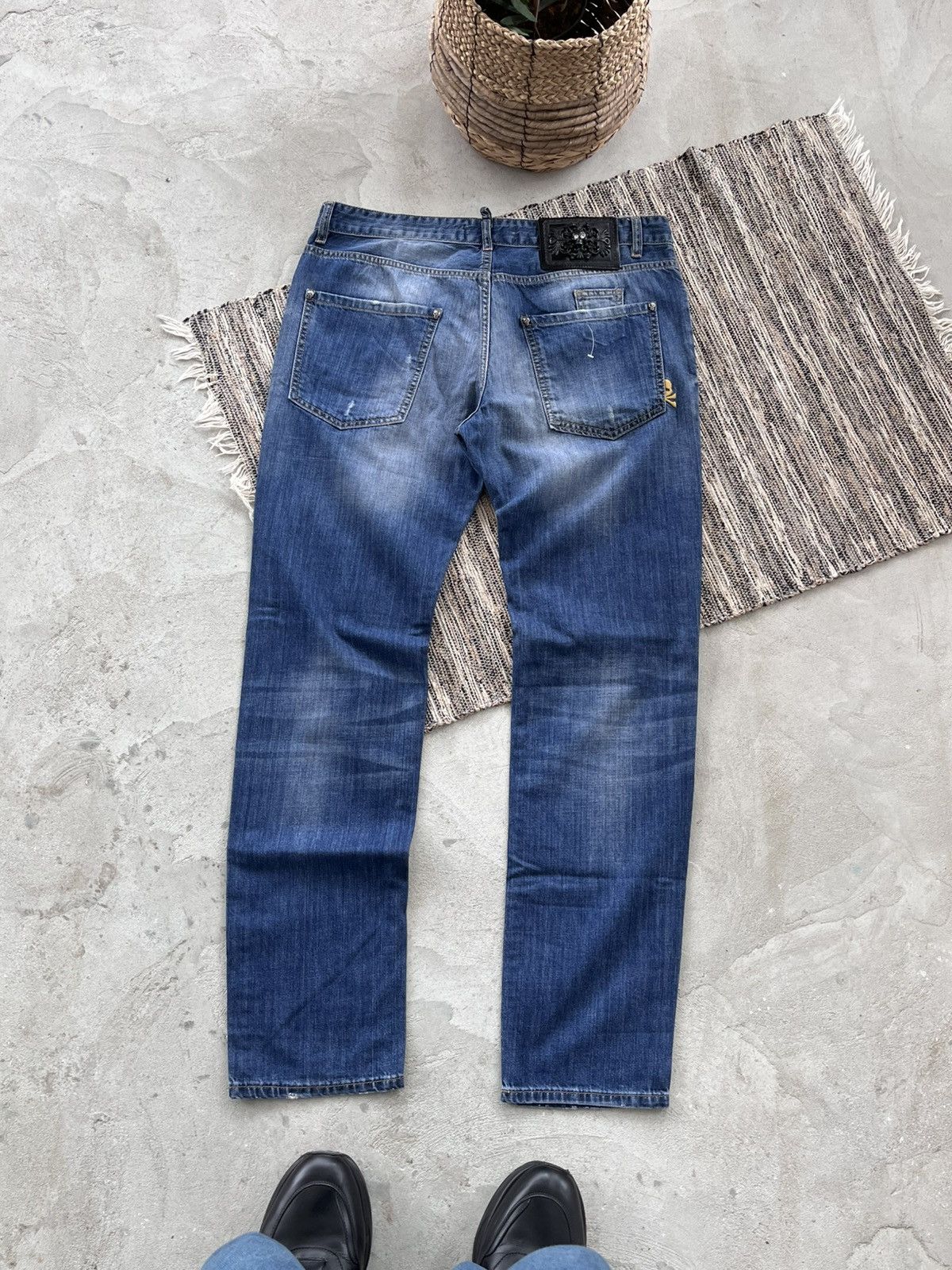 Philipp Plein New Philipp Plein Jeans Heavy Metal Logo Y2K Distressed Size US 36 / EU 52 - 1 Thumbnail