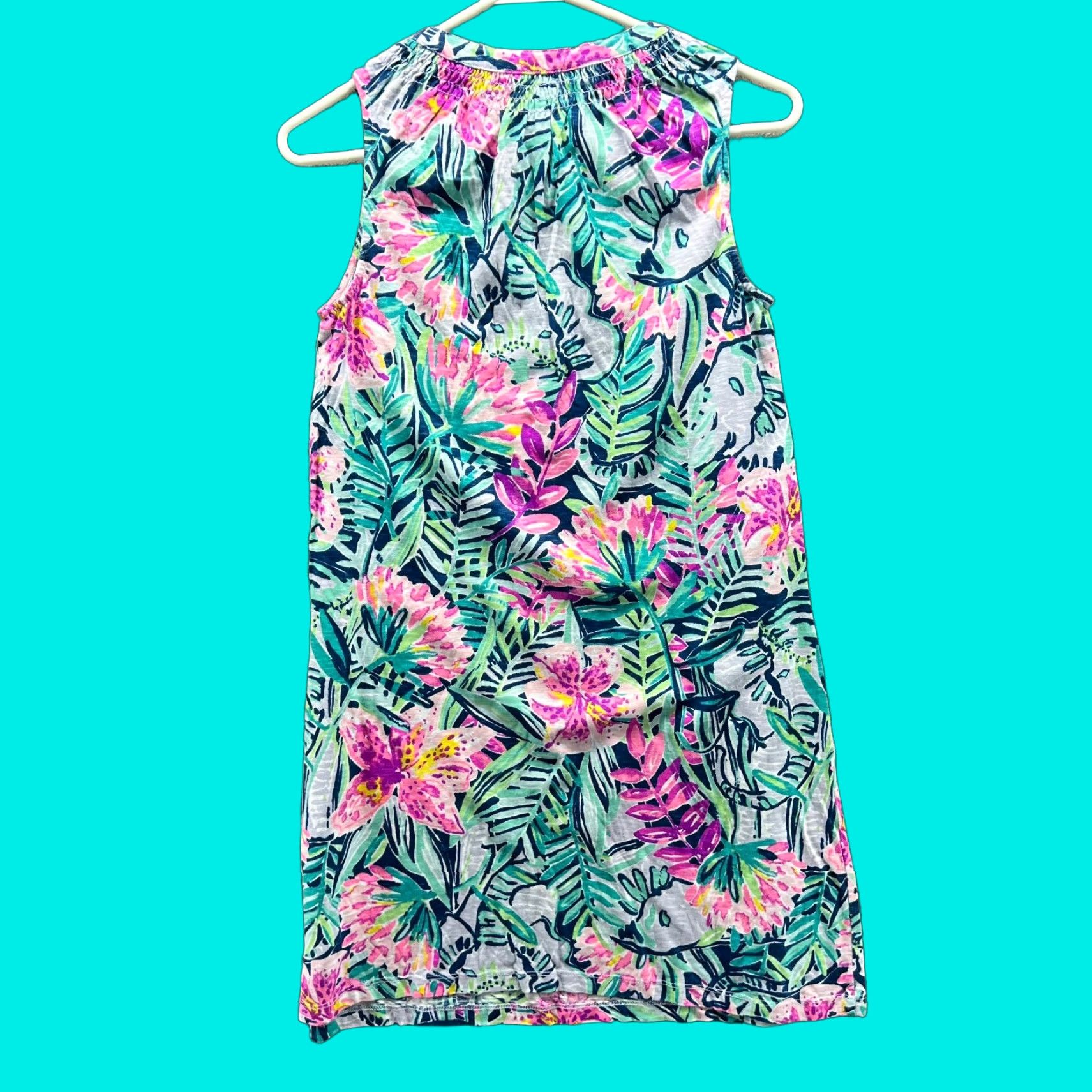 Lilly Pulitzer Lilly Pulitzer Dress Womens XS Green Pink Sleeveless Floral Print Summer Pencil Dress Women XS Pink Floral Size XS / US 0-2 / IT 36-38 - 1 Thumbnail