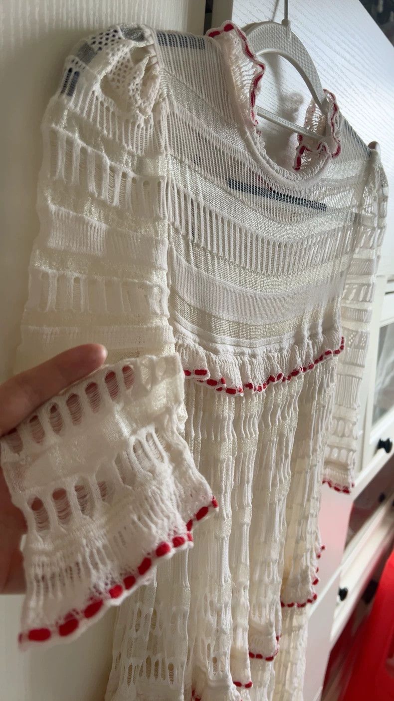 Alexander McQueen Alexander McQUEEN Knitted lace, mulberry silk knitted dress Size S / US 4 / IT 40 - 4 Thumbnail