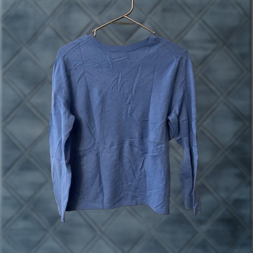 Lands' End Lands' End 100% Cashmere Classic Crewneck Sweater Blue Women’s Petite Medium Size M / US 6-8 / IT 42-44 - 1 Thumbnail