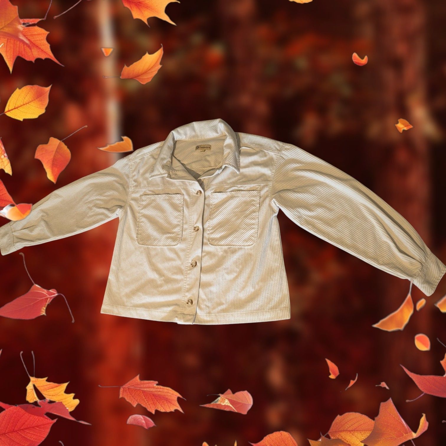 Other Democracy Womens Button Polyester Jacket Bomber Ivory Small Size S / US 4 / IT 40 - 1 Thumbnail