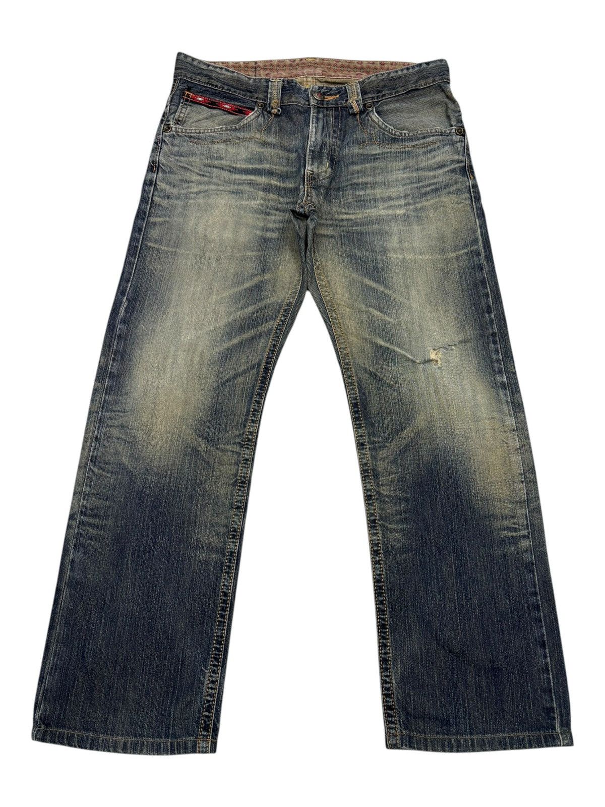Kapital 🔥EDWIN EXCLUSIVE VINTAGE MUD WASH RUSTY JEANS DISTRESSED Size US 34 / EU 50 - 1 Thumbnail
