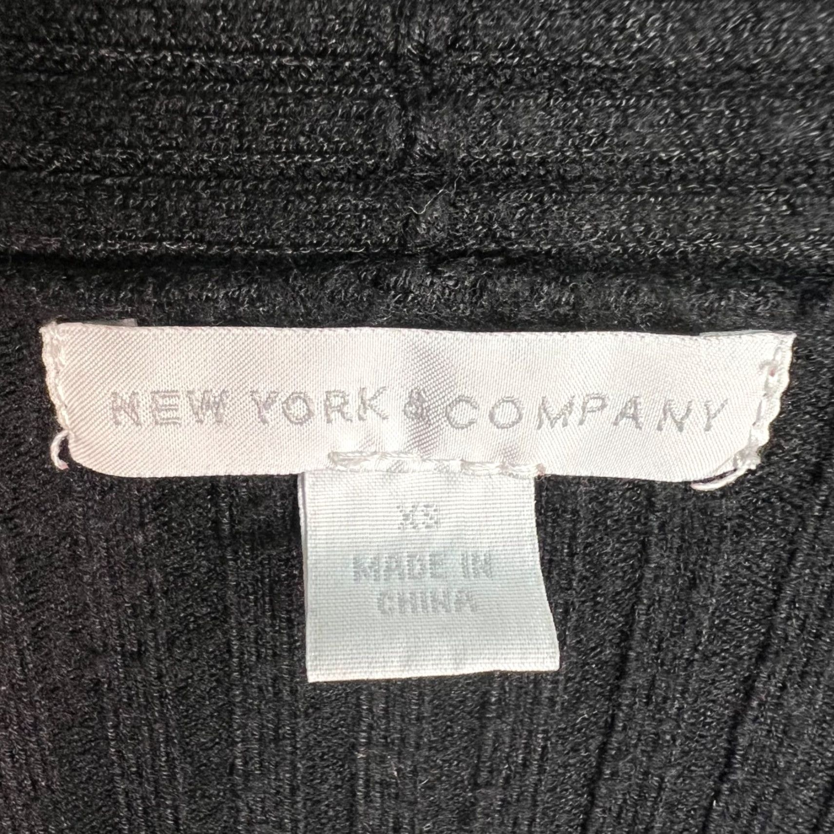 Vintage VINTAGE New York Company Womens XS Black Ribbed Draped Open Cardigan Size XS / US 0-2 / IT 36-38 - 3 Thumbnail