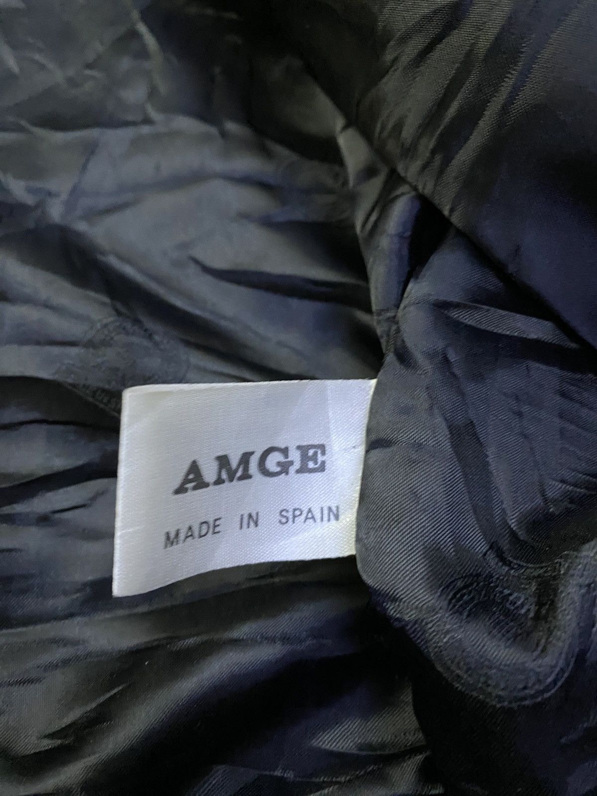 Genuine Leather × Vintage Rare Vintage AMGE Leather Jacket Cardigan Size US L / EU 52-54 / 3 - 10 Thumbnail