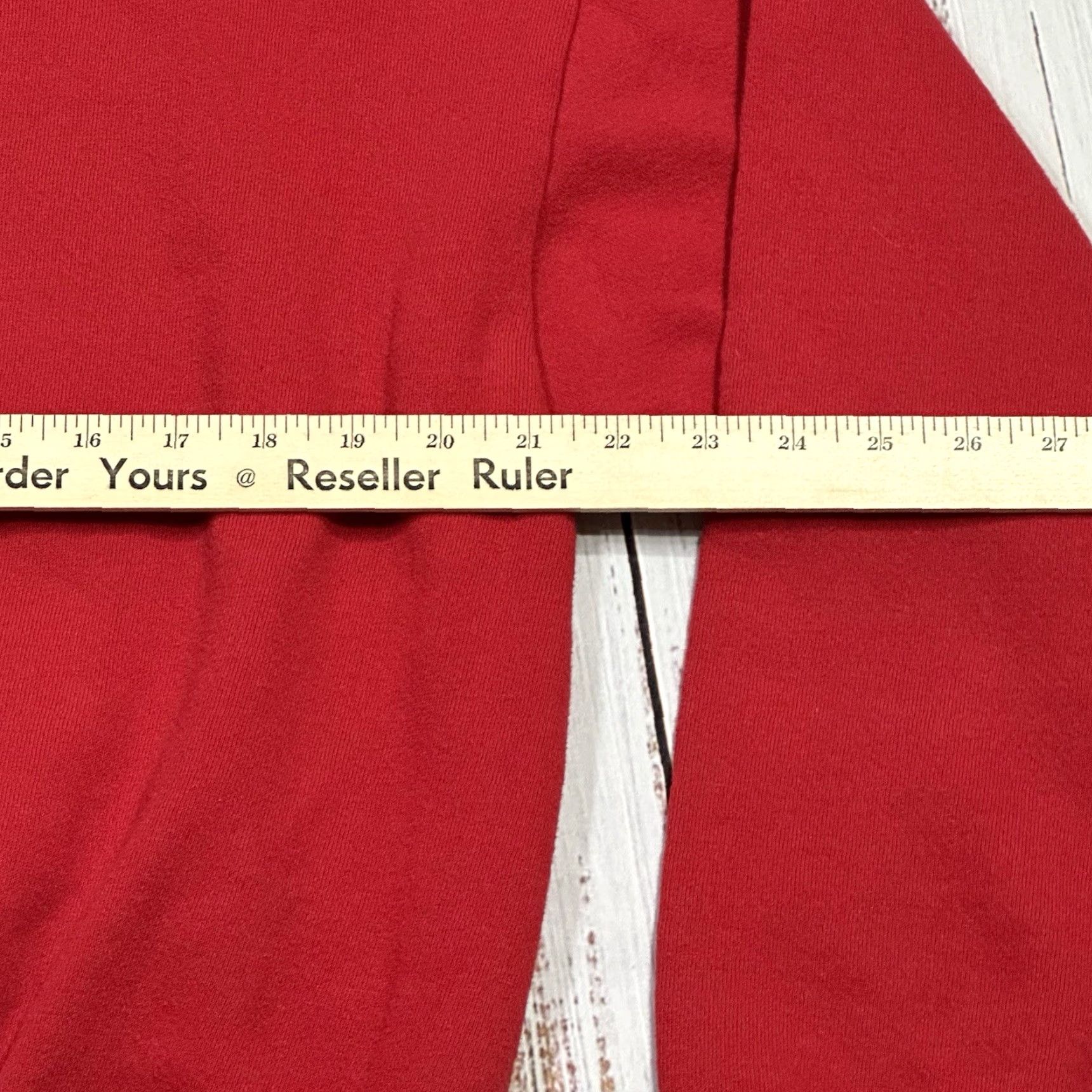 Lee VINTAGE Lee Christmas Jesus Is The Reason Red Cotton Sweater USA Made Sz Large Mens Pullover Knit Long Sleeve Fleece Graphic Print Size US L / EU 52-54 / 3 - 7 Thumbnail