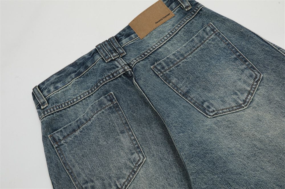 Japanese Brand × Jean American retro washed distressed patchwork jeans Size US 34 / EU 50 - 5 Thumbnail