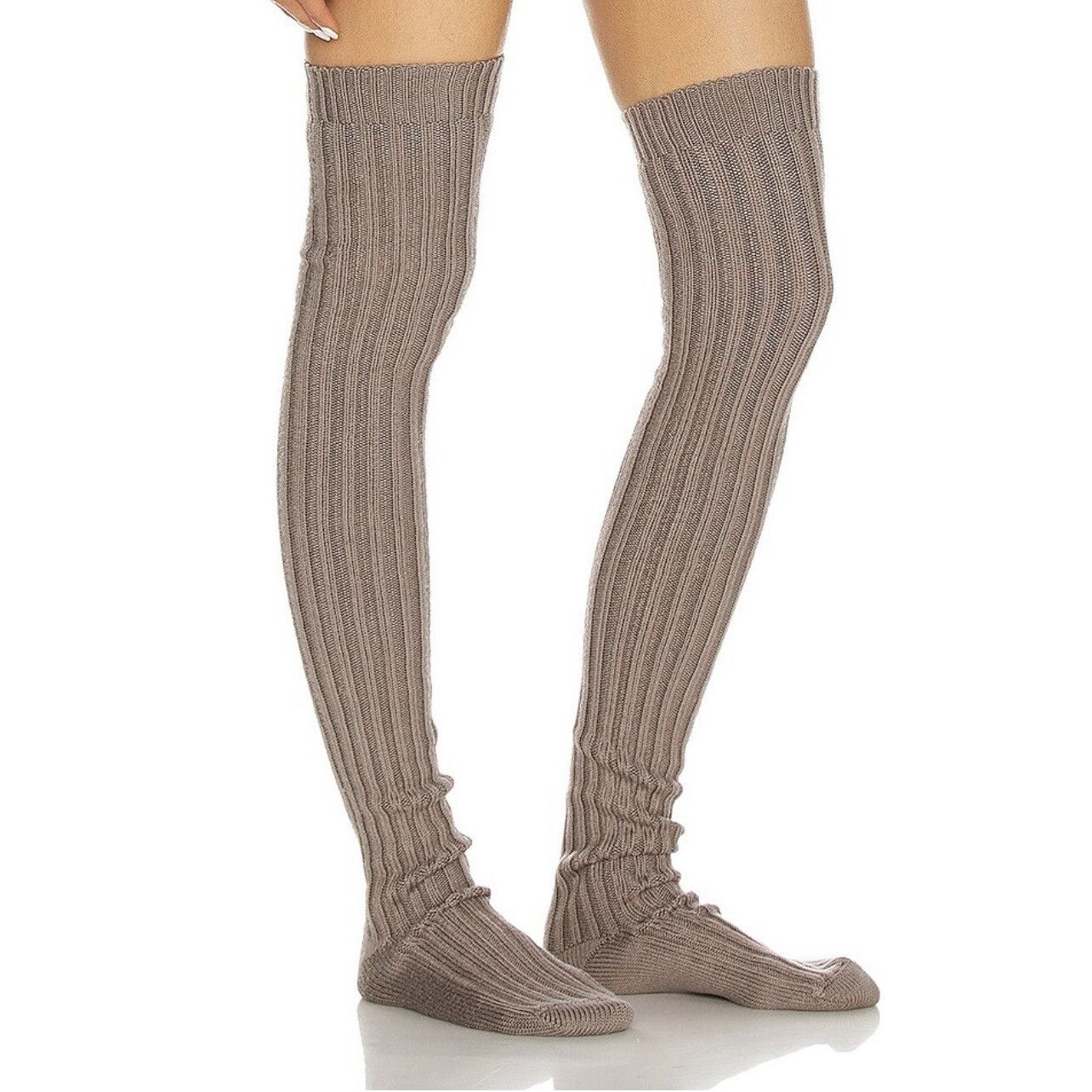 Moncler × Rick Owens MONCLER + RICK OWENS Thigh High Stocking in Dust Size ONE SIZE - 3 Thumbnail