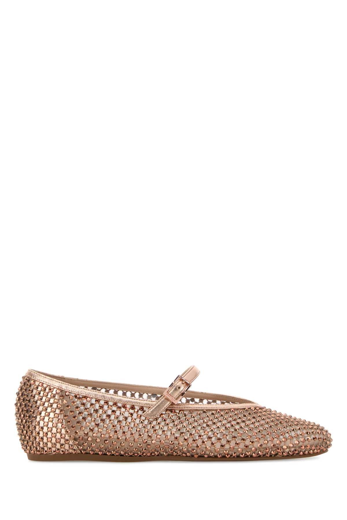 Embellished Mesh Ballerinas