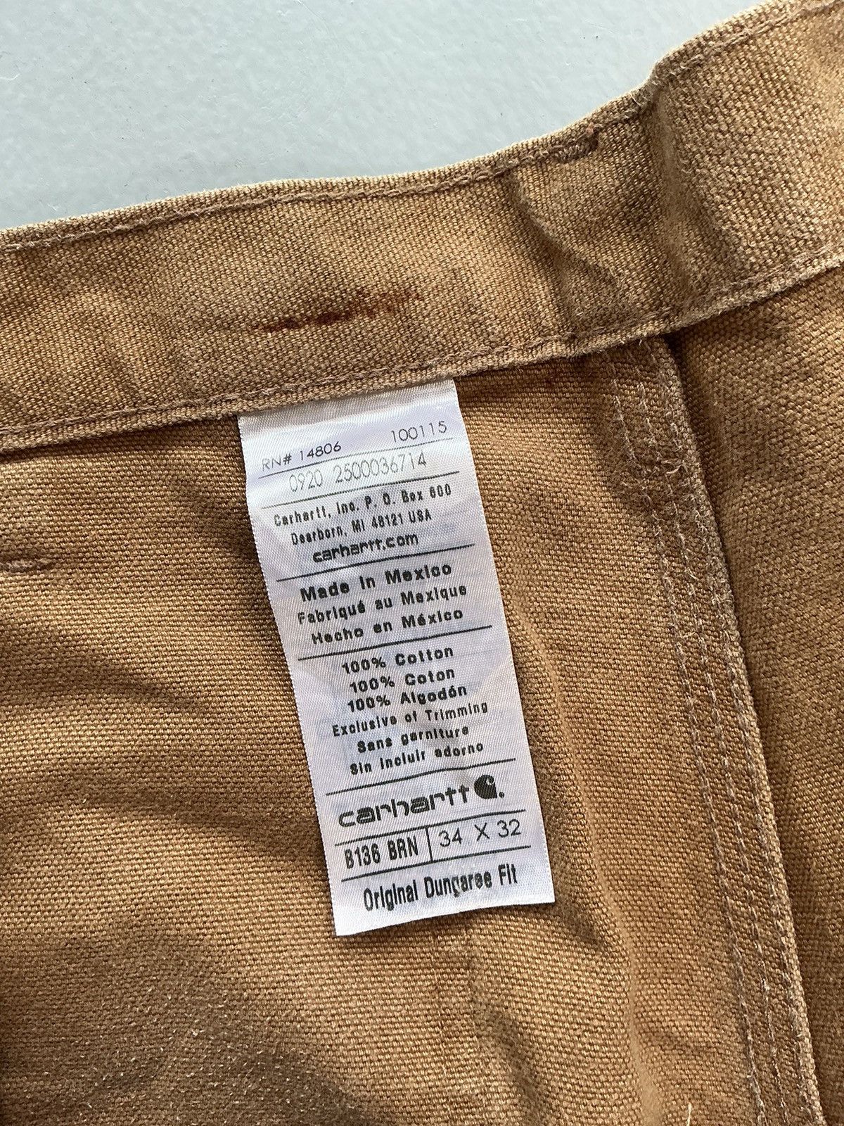 Carhartt Vintage Carhartt B136 BRN double knee rework workwear denim Size US 34 / EU 50 - 8 Thumbnail