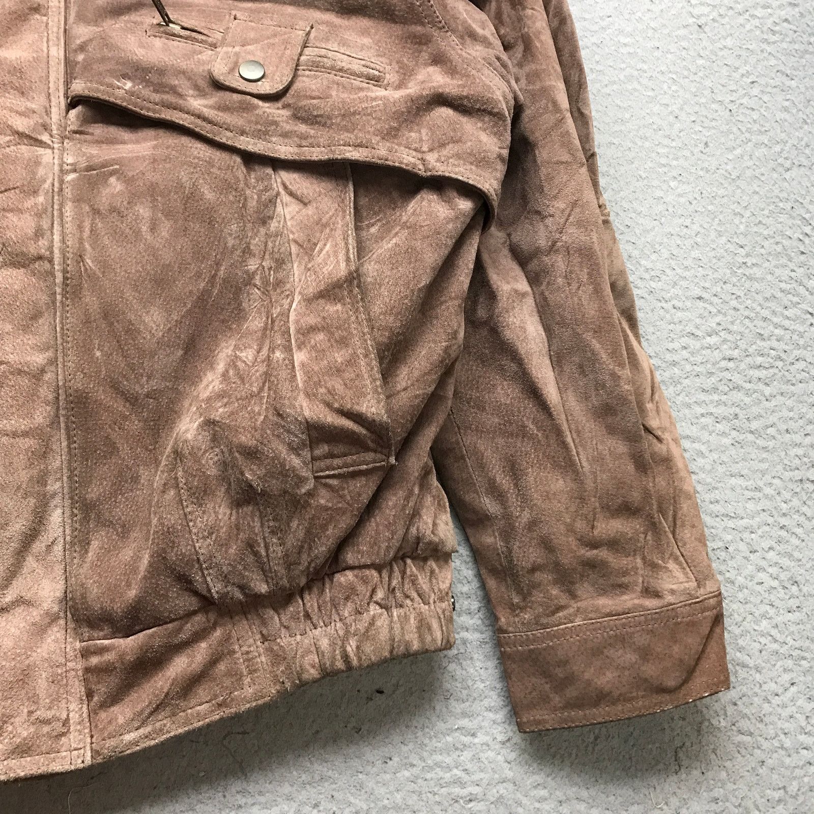 Other Byrnes & Baker Suede Leather Bomber Jacket Men Large L Brown Size US L / EU 52-54 / 3 - 6 Thumbnail