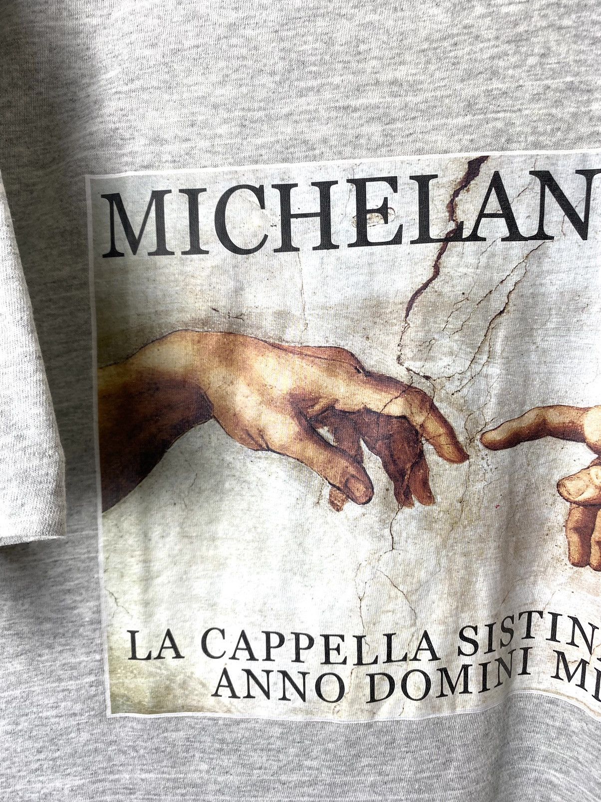 Vintage Vintage 1990’s Michelangelo Art T Shirt Single Stitch Size US XL / EU 56 / 4 - 3 Thumbnail