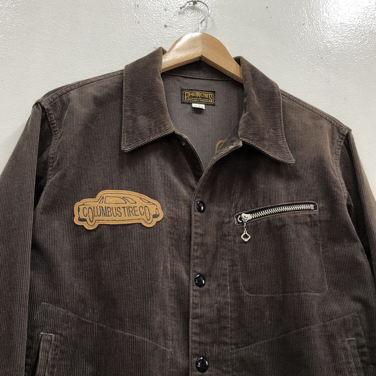 Vintage PHERROW 13W-PEJ Fellows Corduroy Burgundy Snap Button Jacket Size US M / EU 48-50 / 2 - 2 Thumbnail