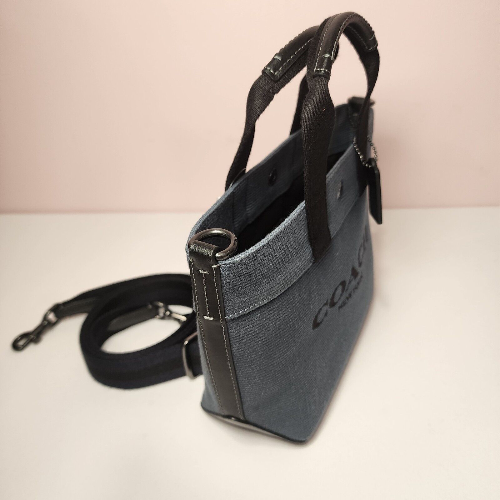 Coach Coach CU299 MEN'S Tote 20 Colorblock QB Denim Midnight Navy Size ONE SIZE - 4 Thumbnail