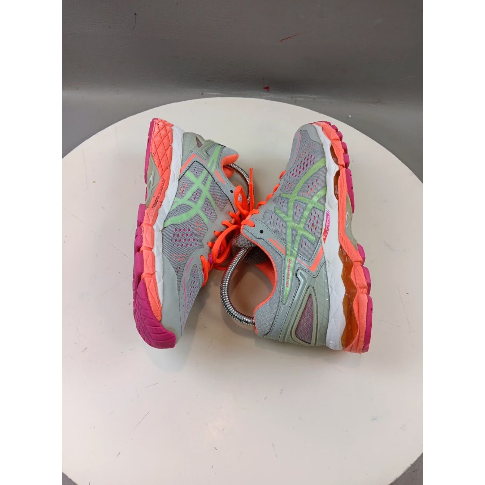 Asics ASICS GEL-Kayano 22 Women's Size 8 Silver Gray/ Pistachio/ Coral Lightly Used Sneaker Athletic Running & Jogging Gel Lace Up Shoes Women Size US 8 / IT 38 - 7 Thumbnail