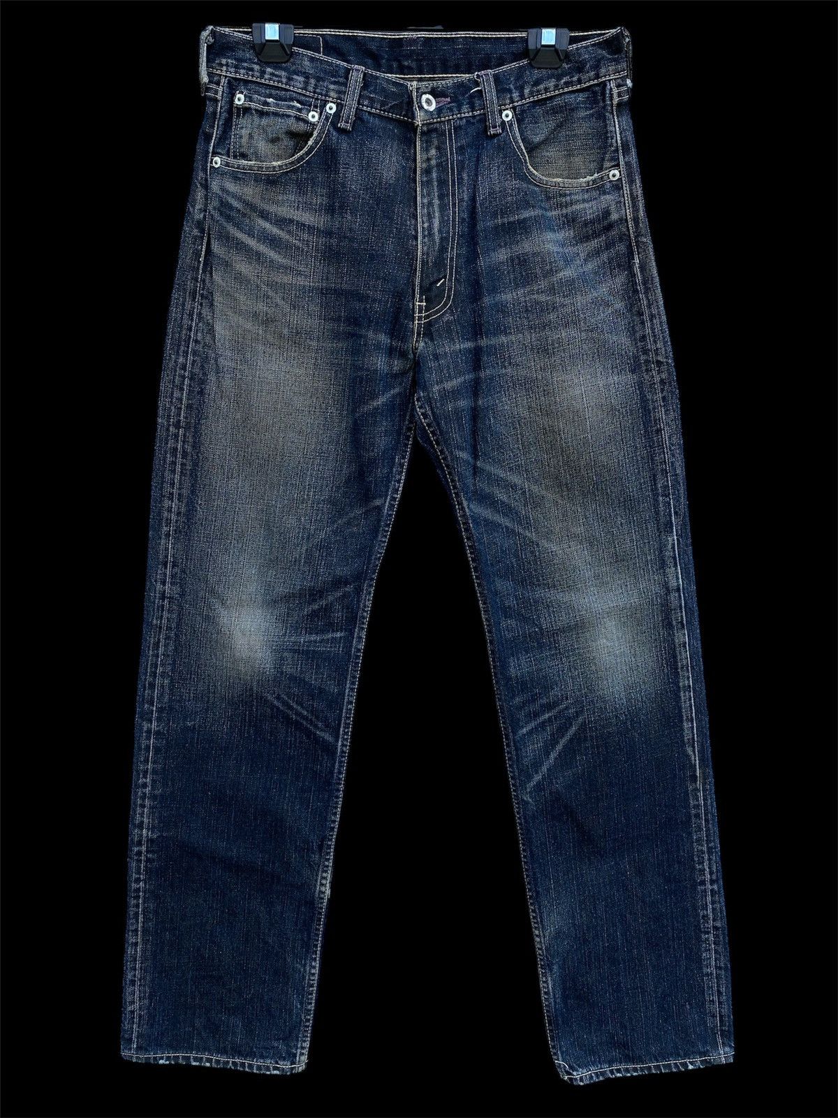 Levi's × Levi's Vintage Clothing Baggy Jeans Levis 503 Distressed Black Silver Oil/Wax Size US 31 - 1 Thumbnail