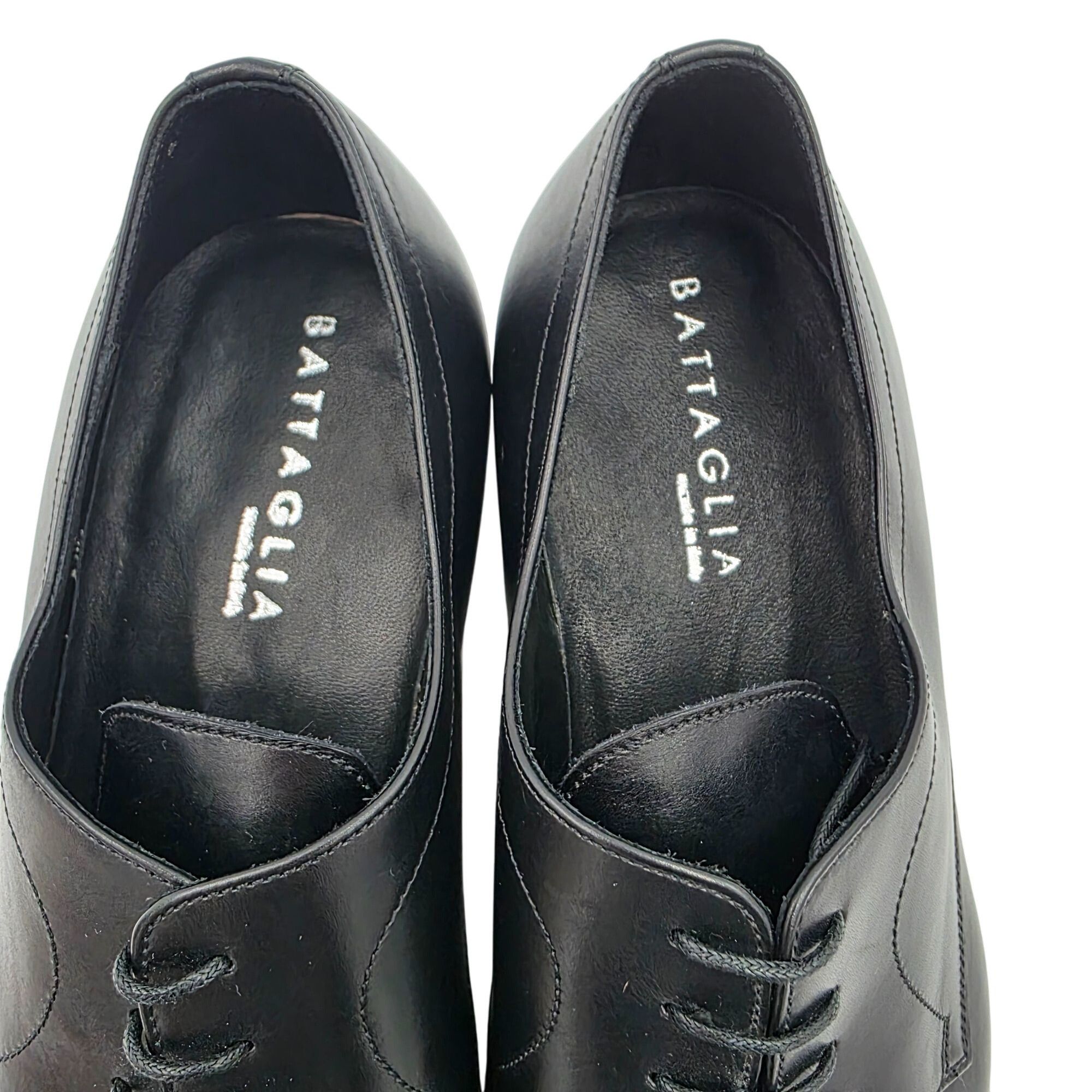 Other NEW Battaglia Italy Mens 7 Black Leather Dress Shoes Oxford Size US 7 / EU 40 - 6 Thumbnail