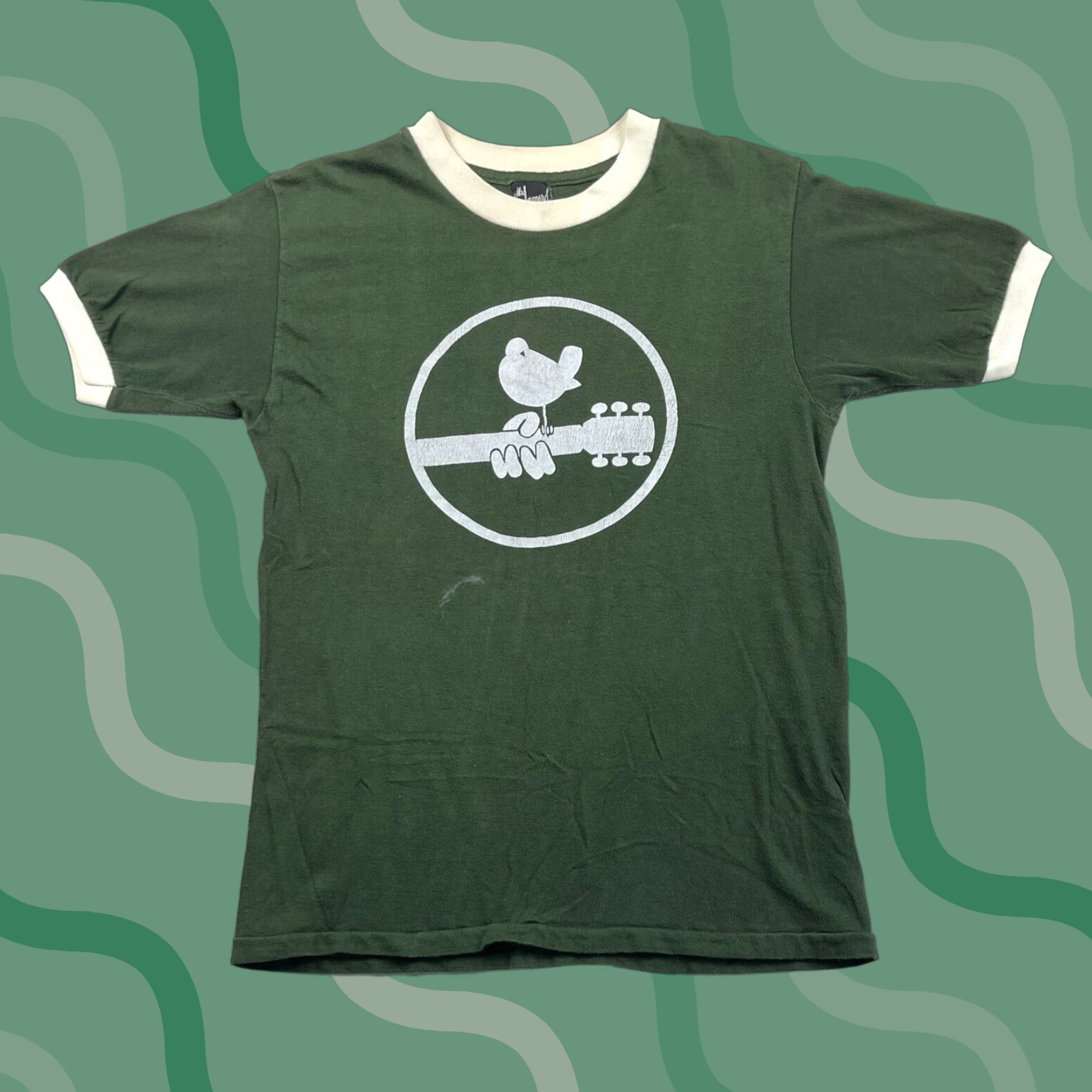 Vintage VINTAGE Mr. Leonard Woodstock T Shirt Green 1960s Unisex Adult Short Sleeve S/M Graphic Tee 1960s Jimi Hendrix Grateful Dead Neil Young Mens Womens Size US S / EU 44-46 / 1 - 1 Thumbnail
