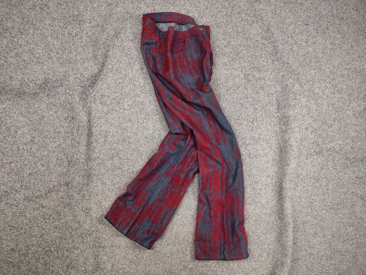 If Six Was Nine Vintage Hysteric Glamour style flared Blue Red Pants Y2K Size 27" / US 4 / IT 40 - 2 Thumbnail
