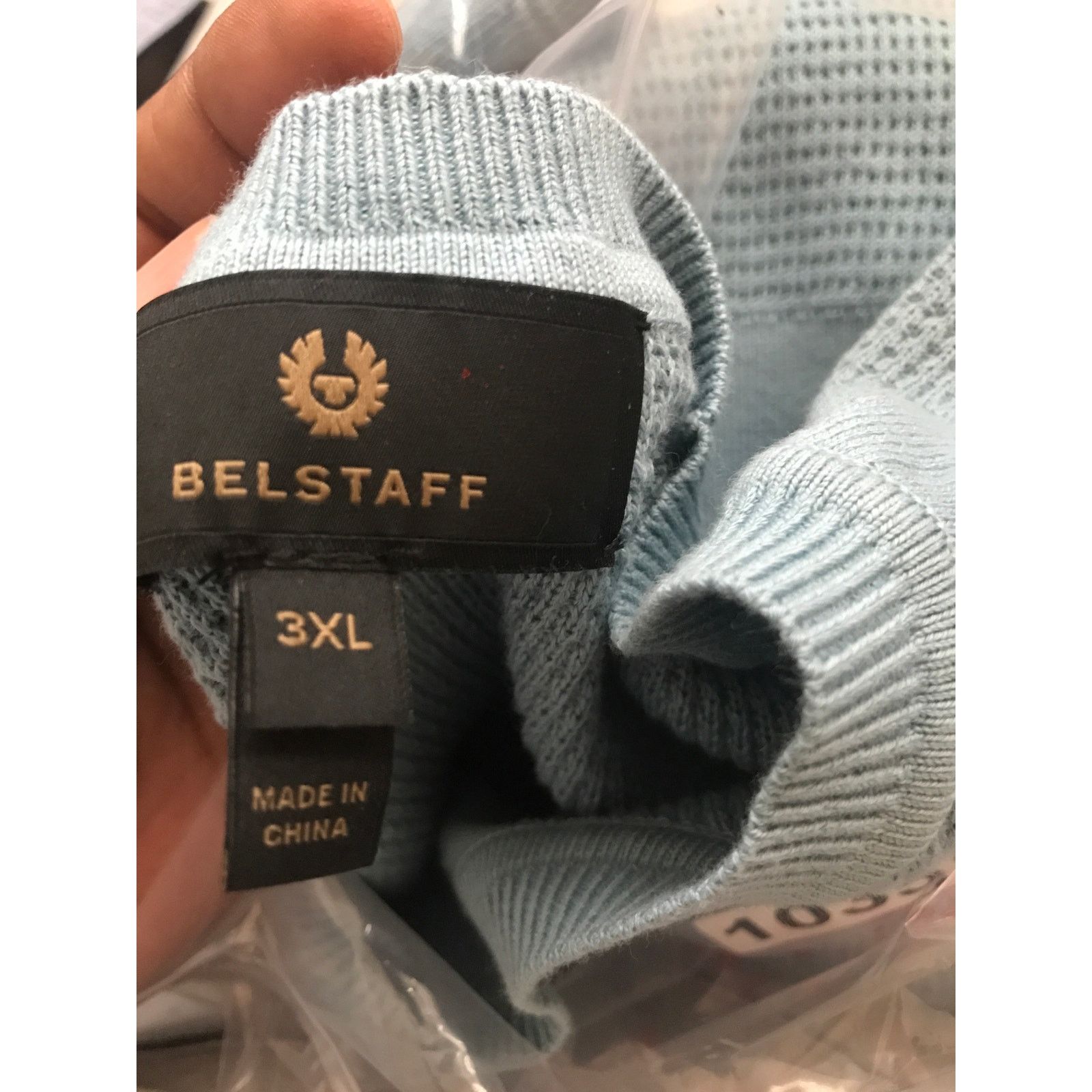 Belstaff BELSTAFF Guide Crewneck Jumper Men's 3XL LS Blue 100% Cotton Size US XXL / EU 58 / 5 - 8 Thumbnail